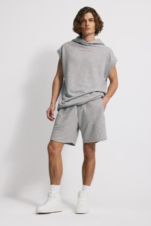 Comfort Fit Şort - GRİ MELANJ