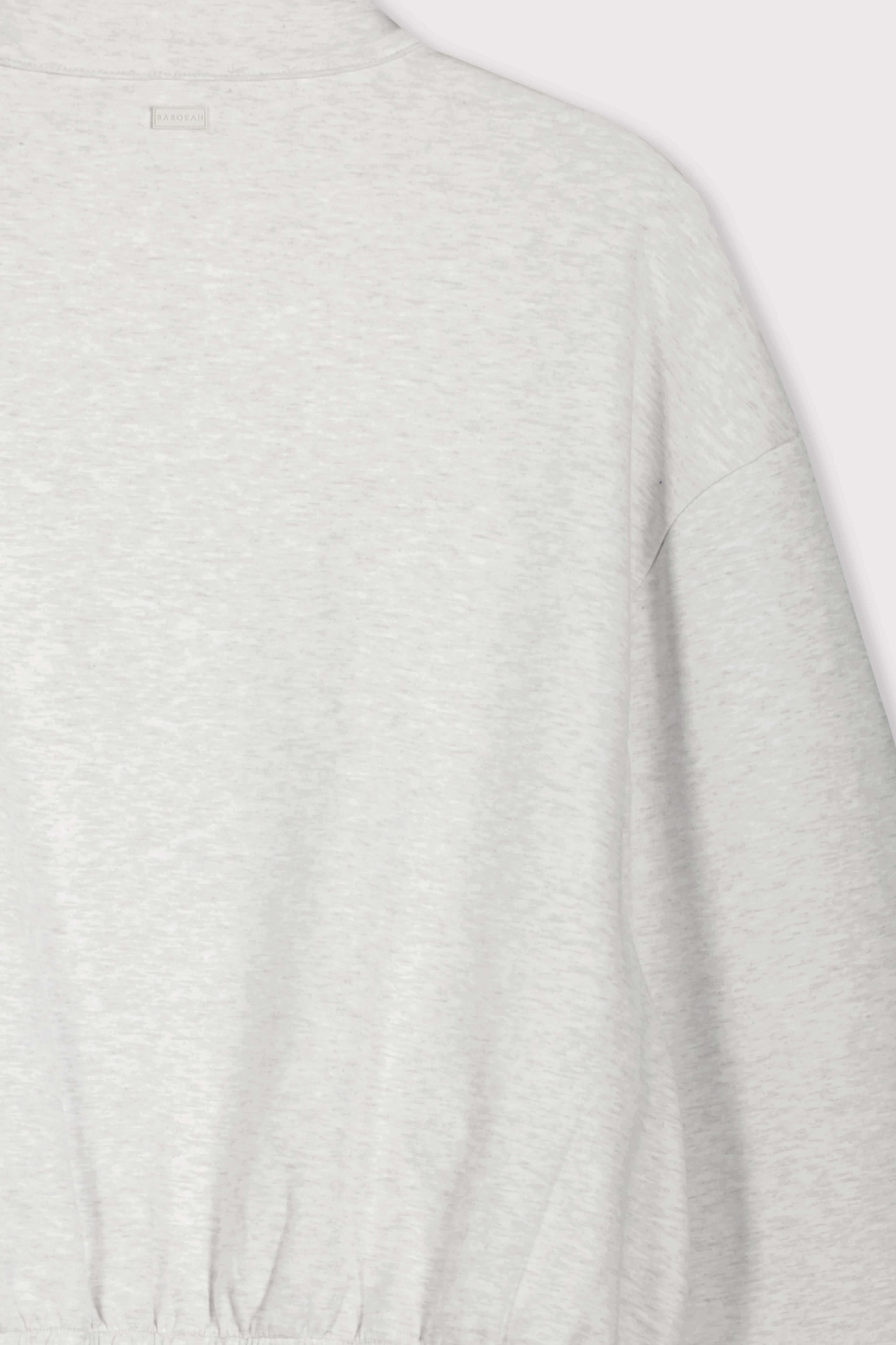 Dik Yaka Fermuarlı İnterlok Sweat Ceket - AÇIK GRİ MELANJ