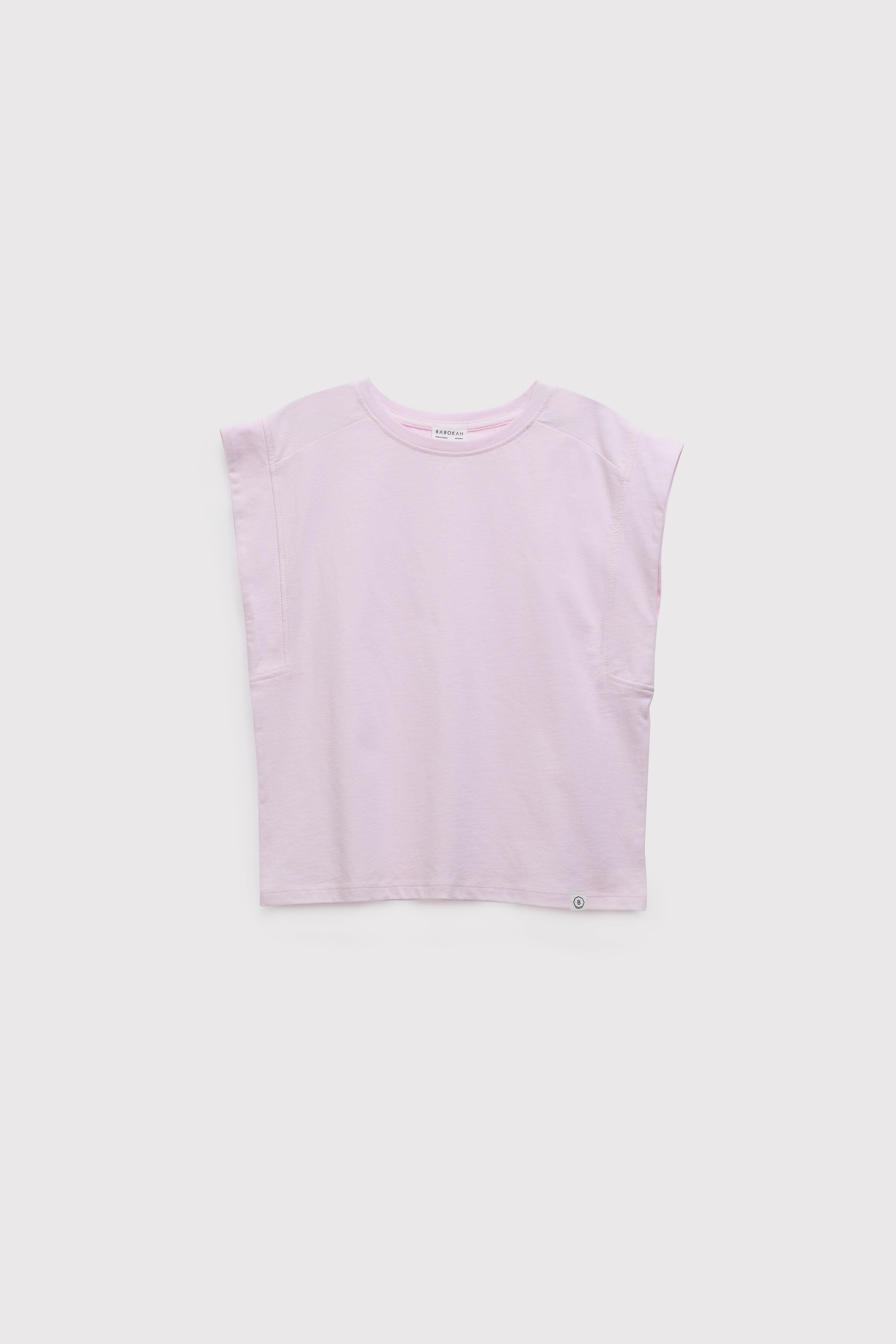 (Kids Girl) Kısa Kol Boxy Tshirt - AÇIK PEMBE