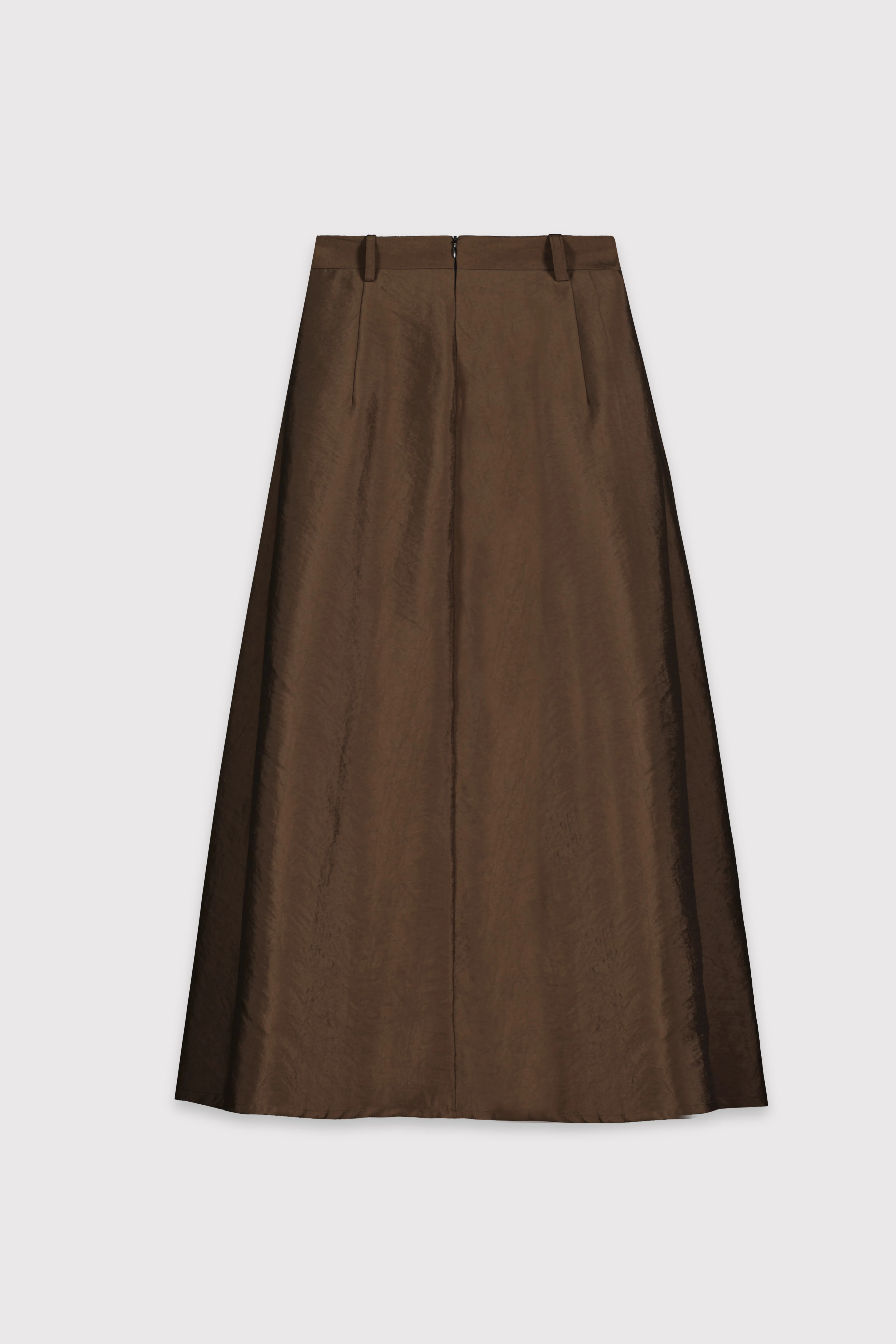 Pileli Maxi Etek - KAHVERENGİ