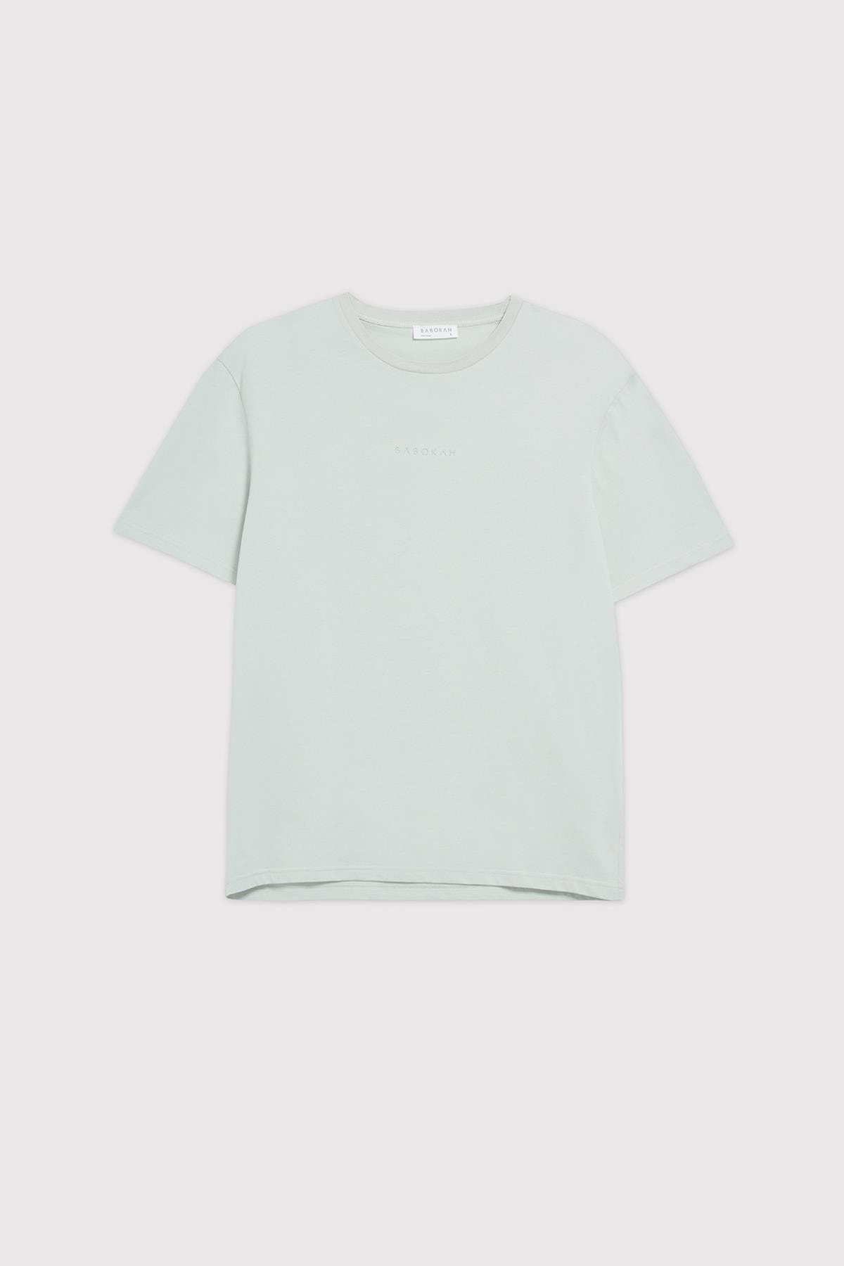 Kısa Kollu Asimetrik Kadın Tshirt - KÜF YEŞİLİ