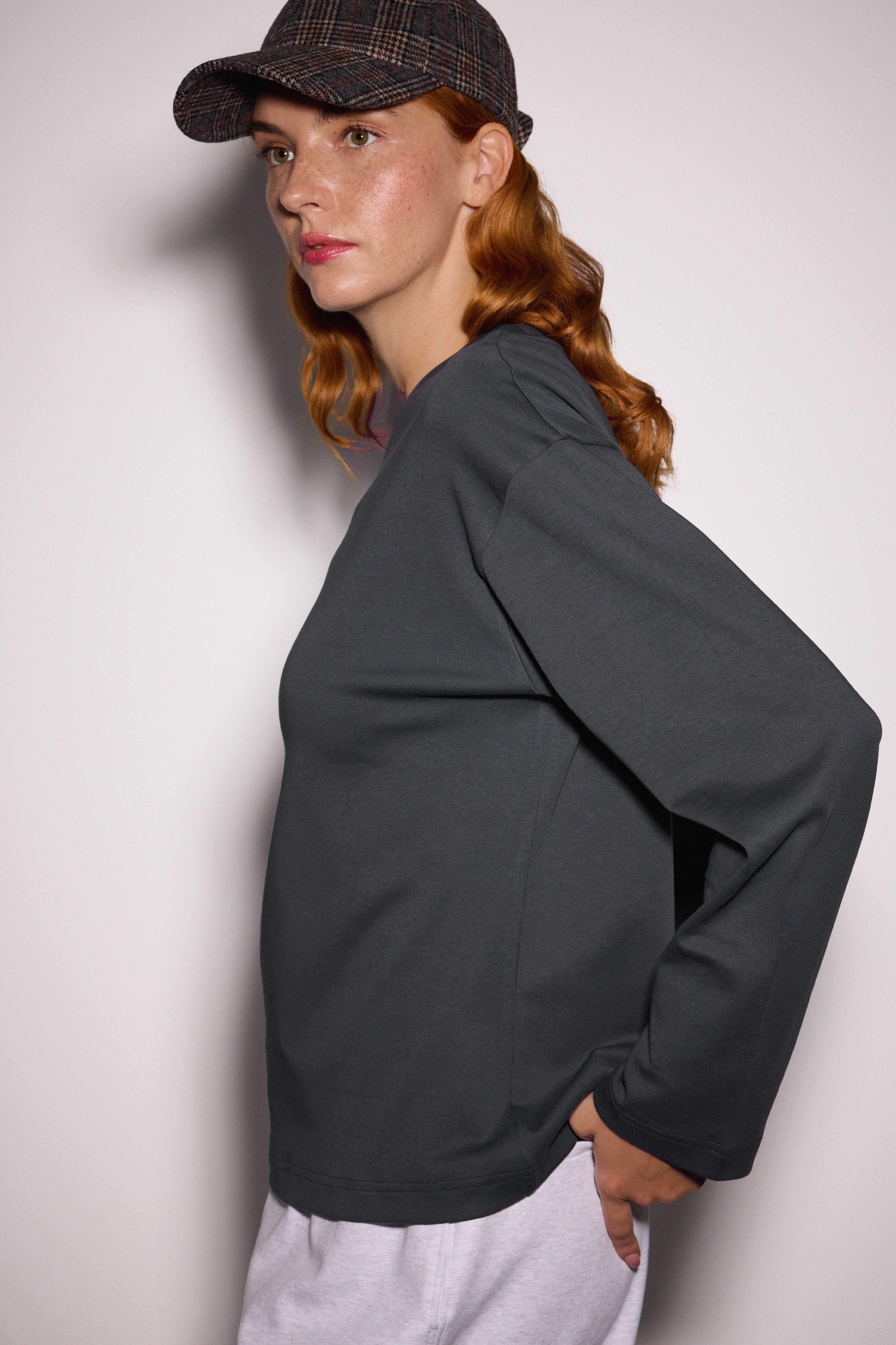 Premium Uzun Kol Oversize Tshirt - KARBON
