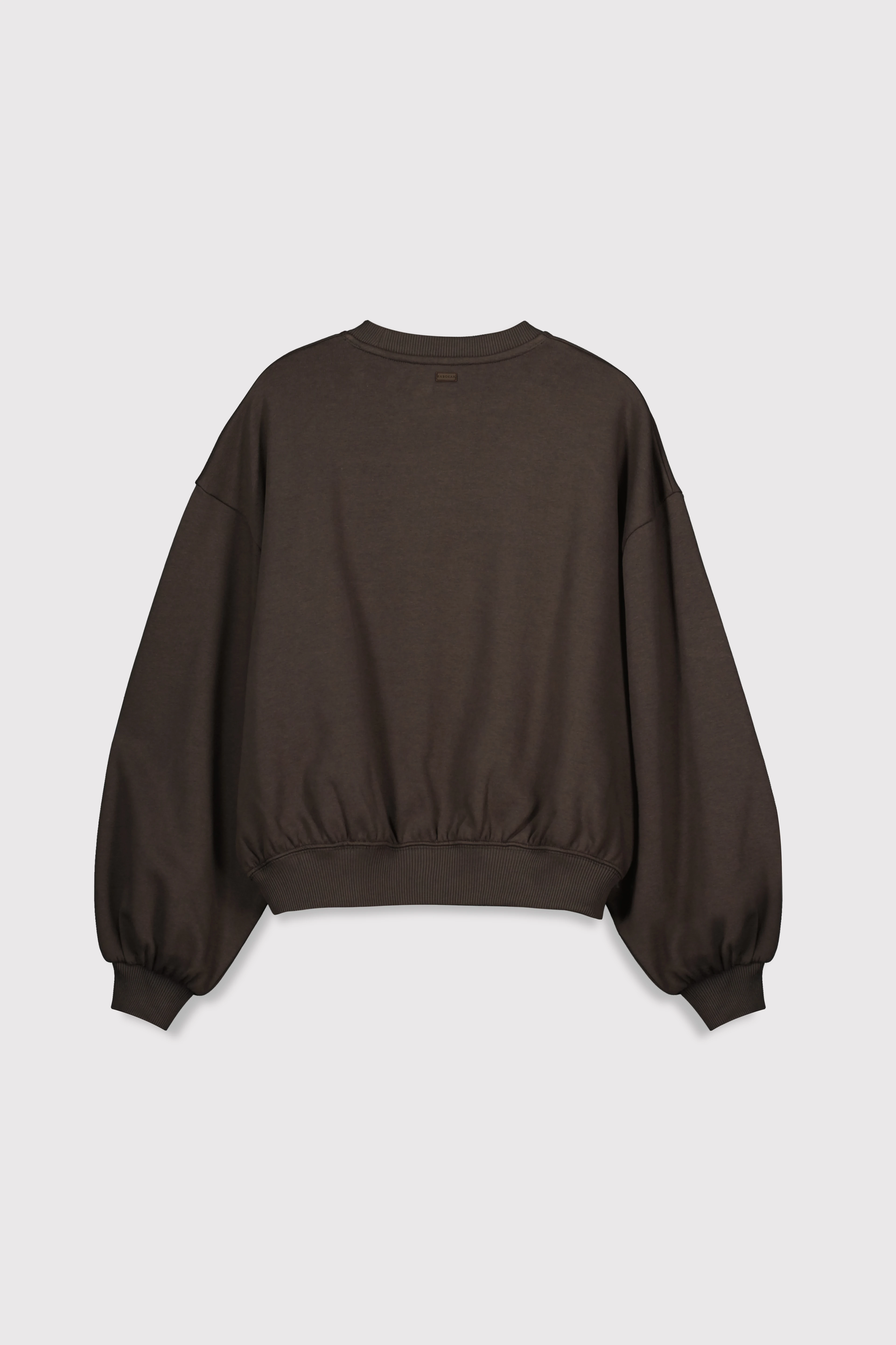 Dikişli Balon Kol Sweatshirt - KAHVERENGİ