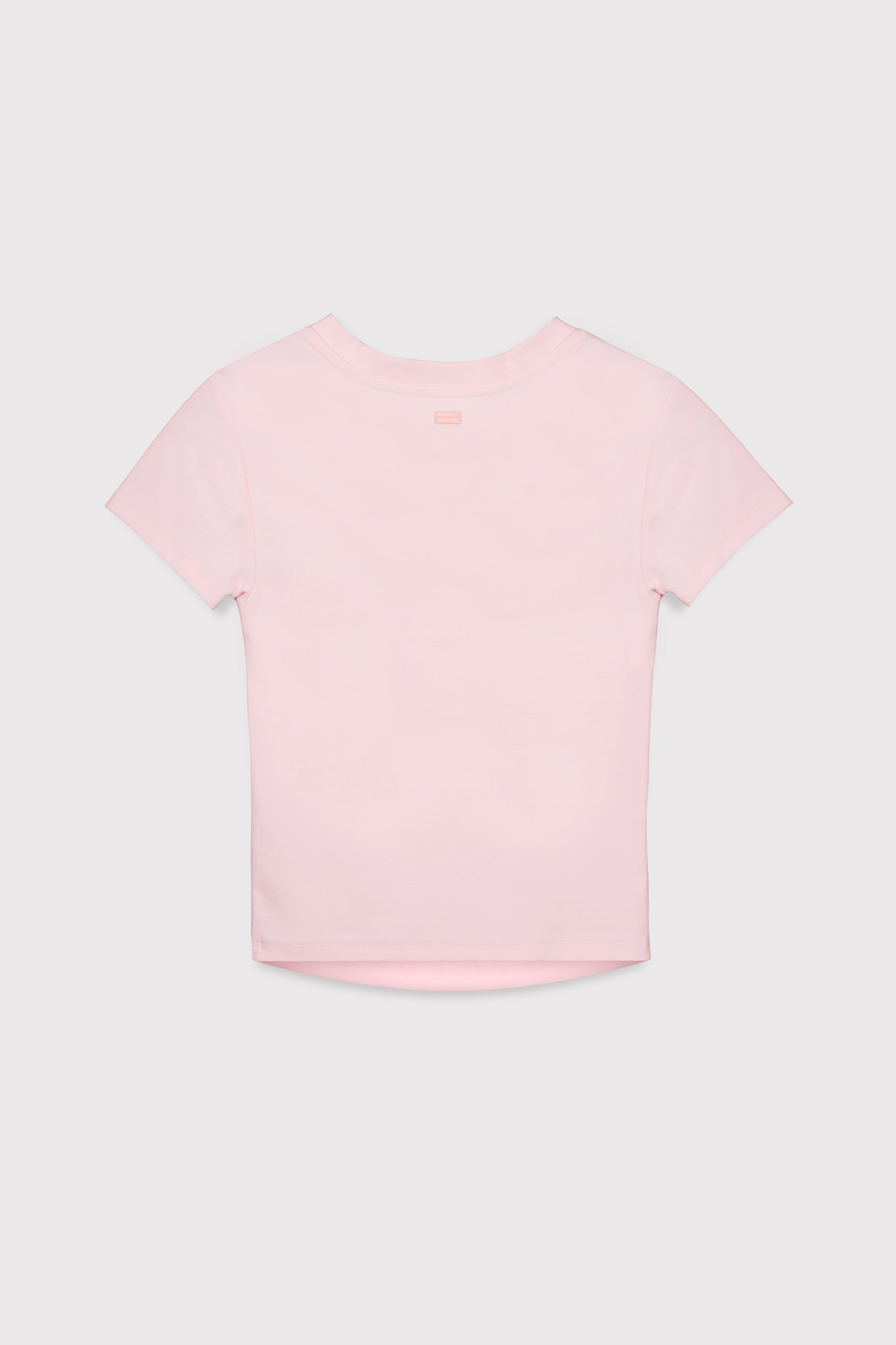 V Yaka Kısa Kol Üst - PEMBE