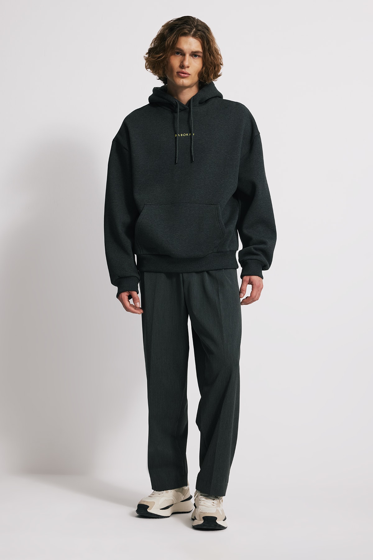 Kapüşonlu Oversize Fit Unisex Sweatshirt - ANTRASIT