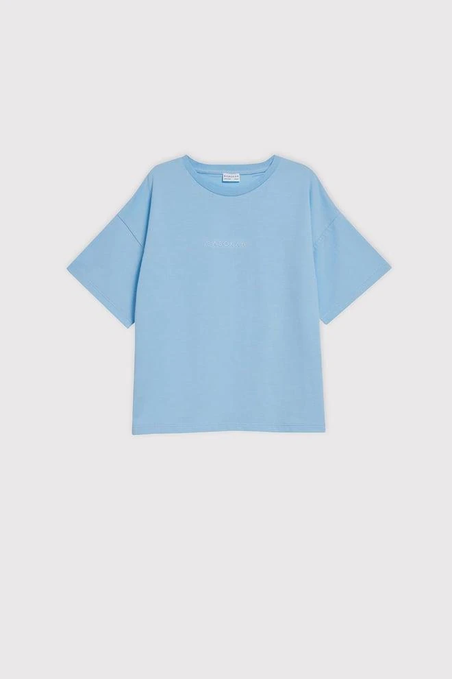 (Kids) Oversize Fit Unisex T- shirt - MAVİ