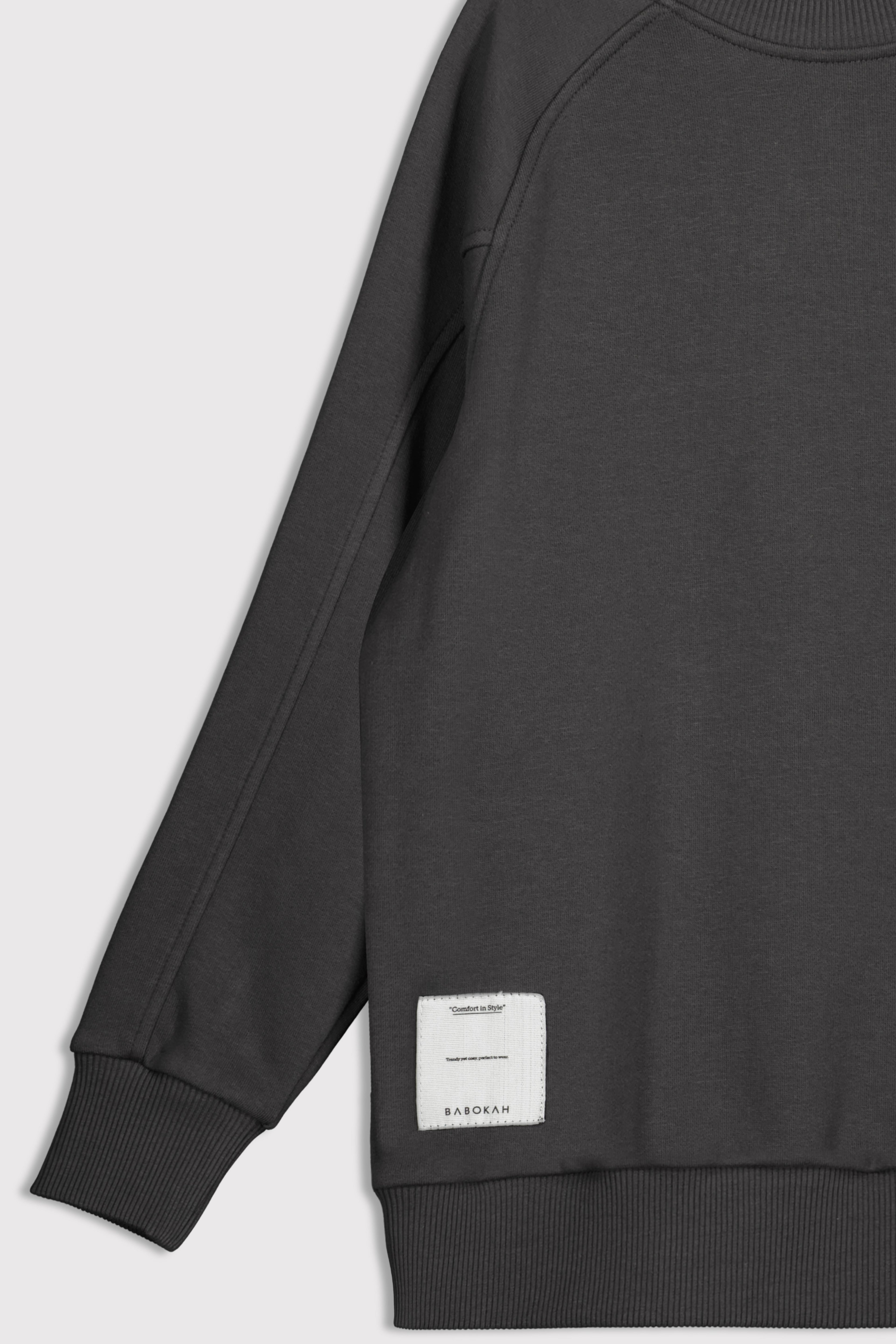 Reglan Kol Etiketli Sweatshirt - ANTRASİT