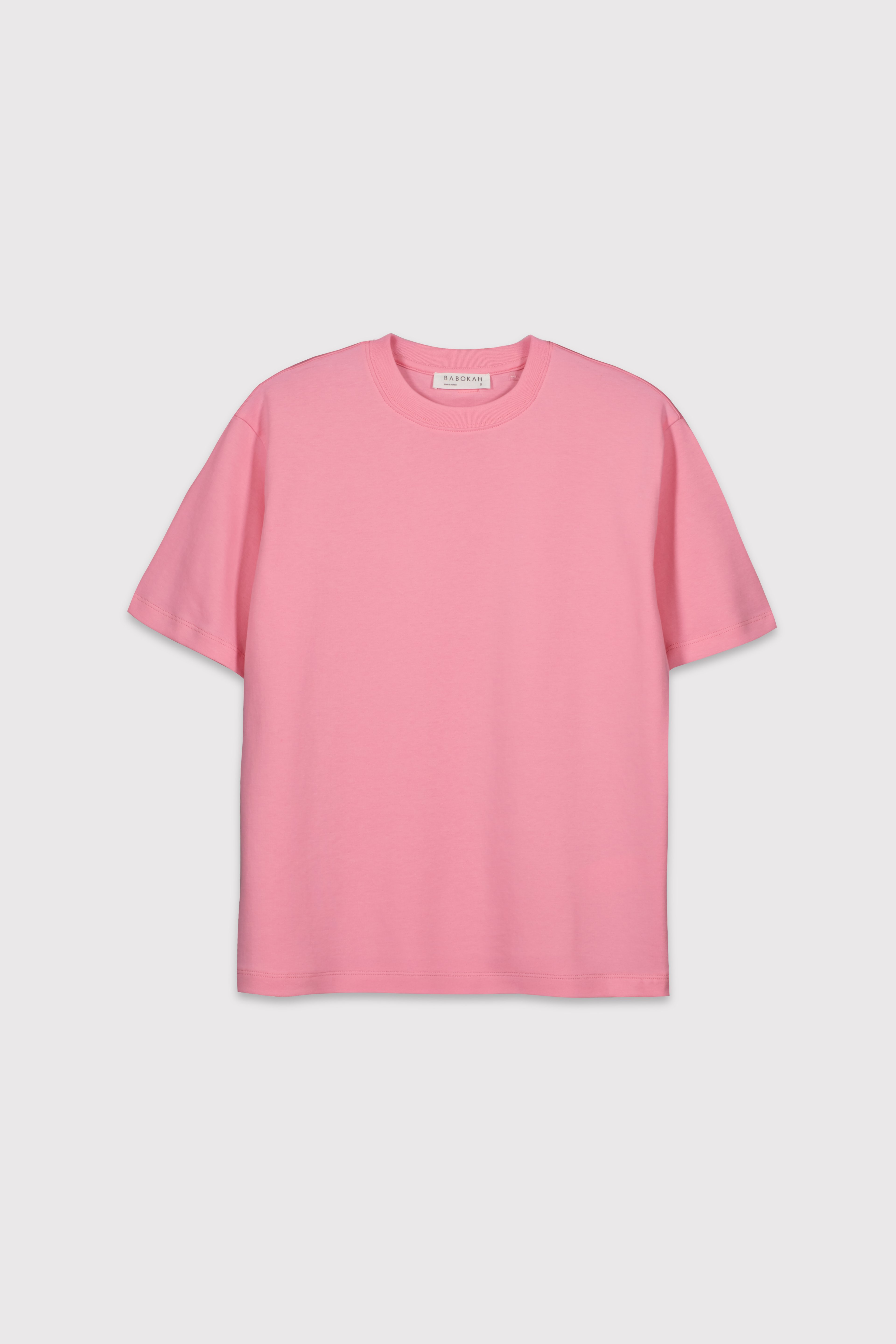 Premium Relaxed  Basic Tshirt - PEMBE