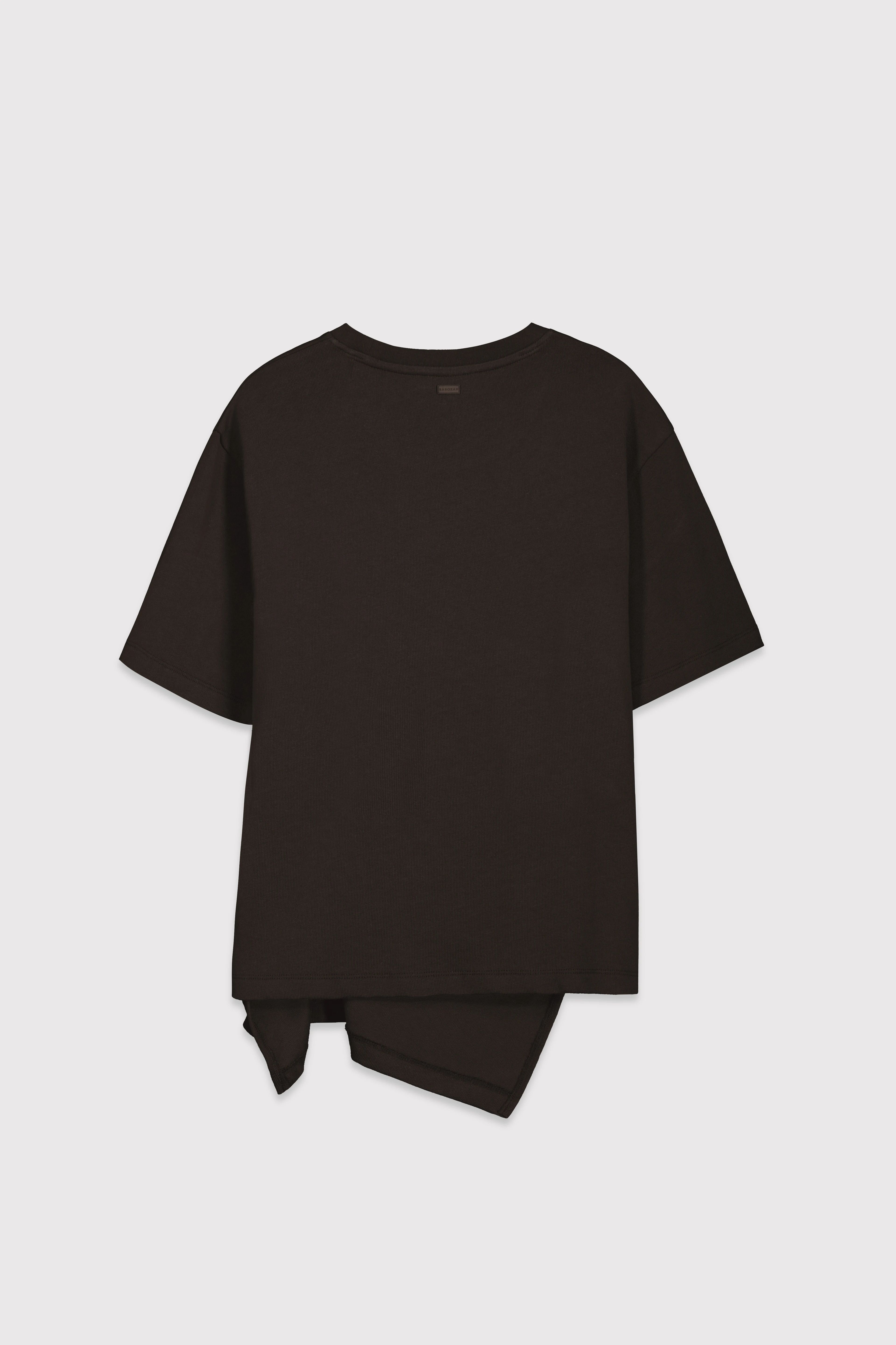 Drapeli Asimetrik Tshirt - SİYAH