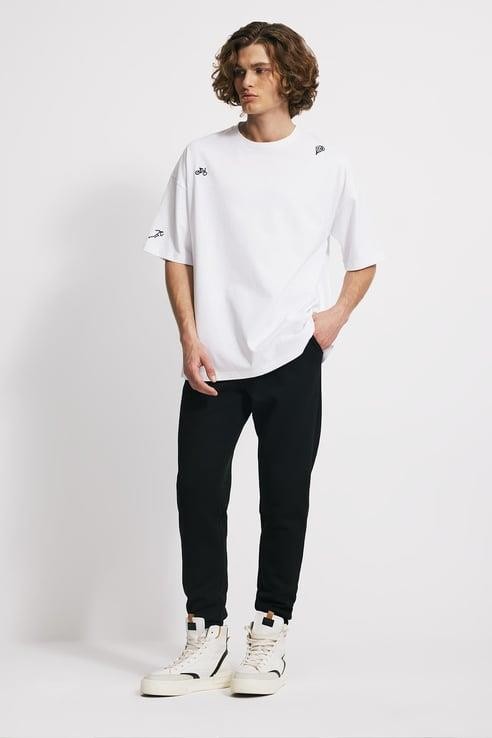 Nakışlı Heavy Jersey Oversize Fit T-shirt