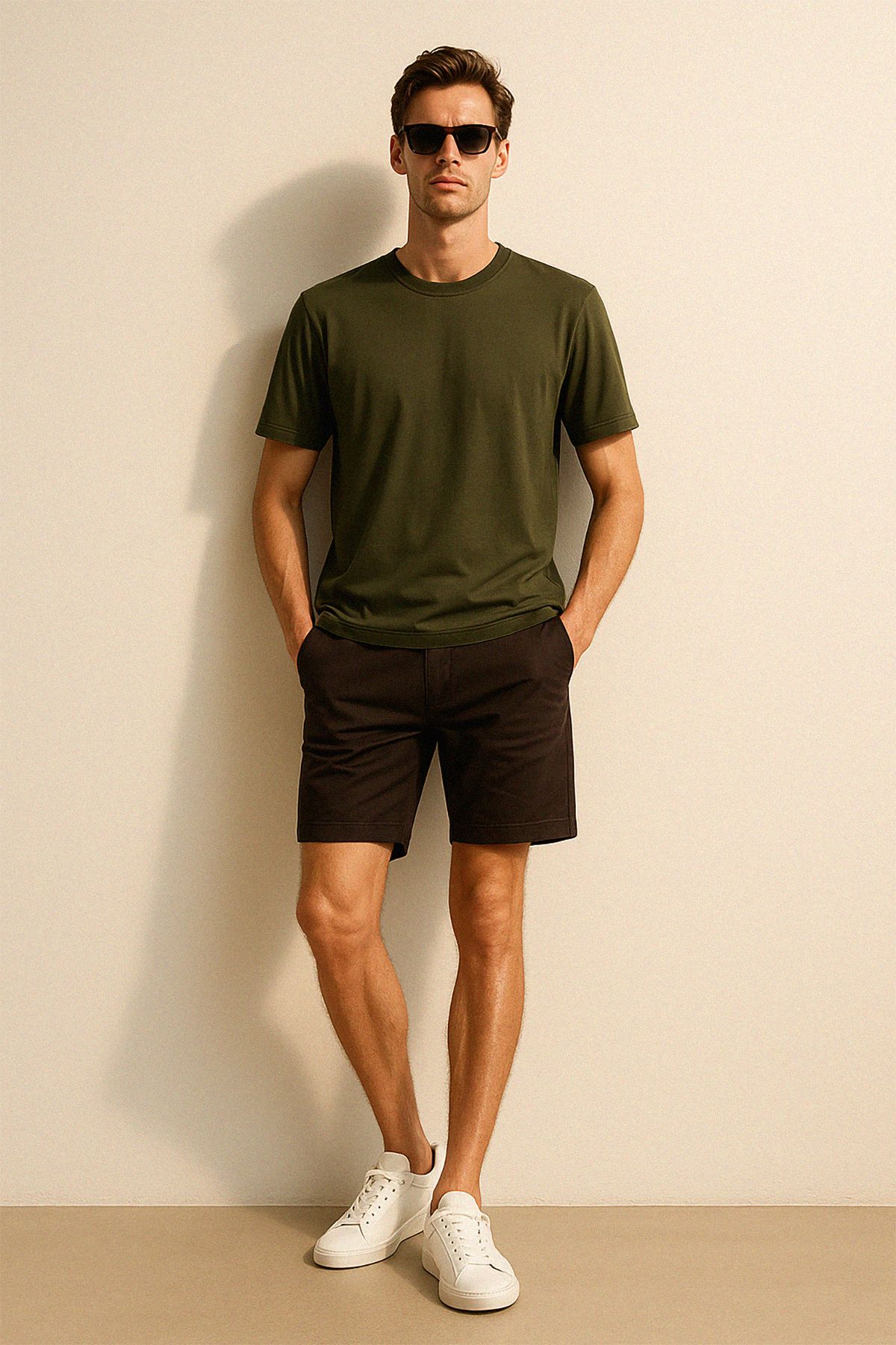 Premium Relax Fit Basic Tshirt - HAKİ