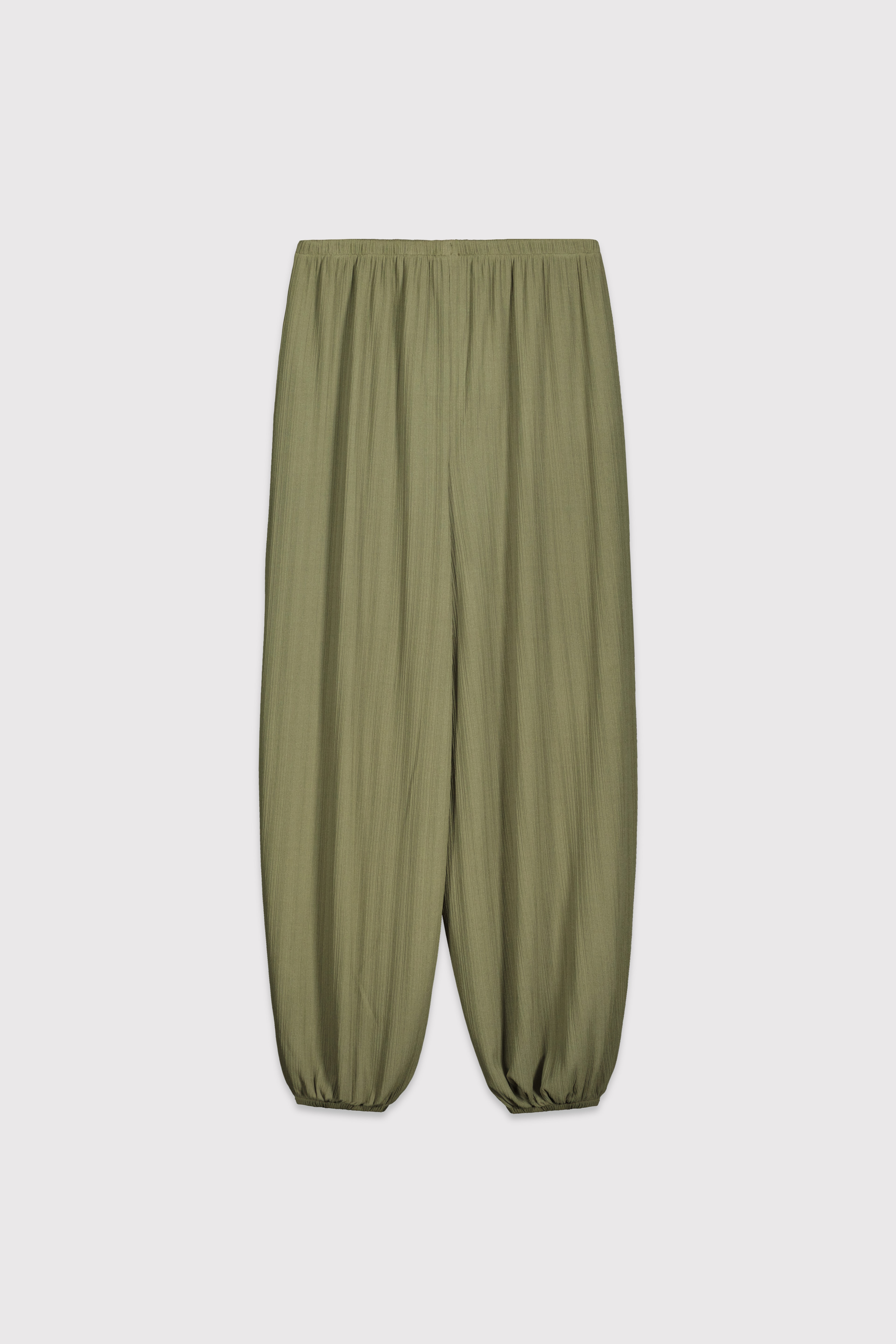 Transparan Astarlı Balon Pantolon - HAKİ