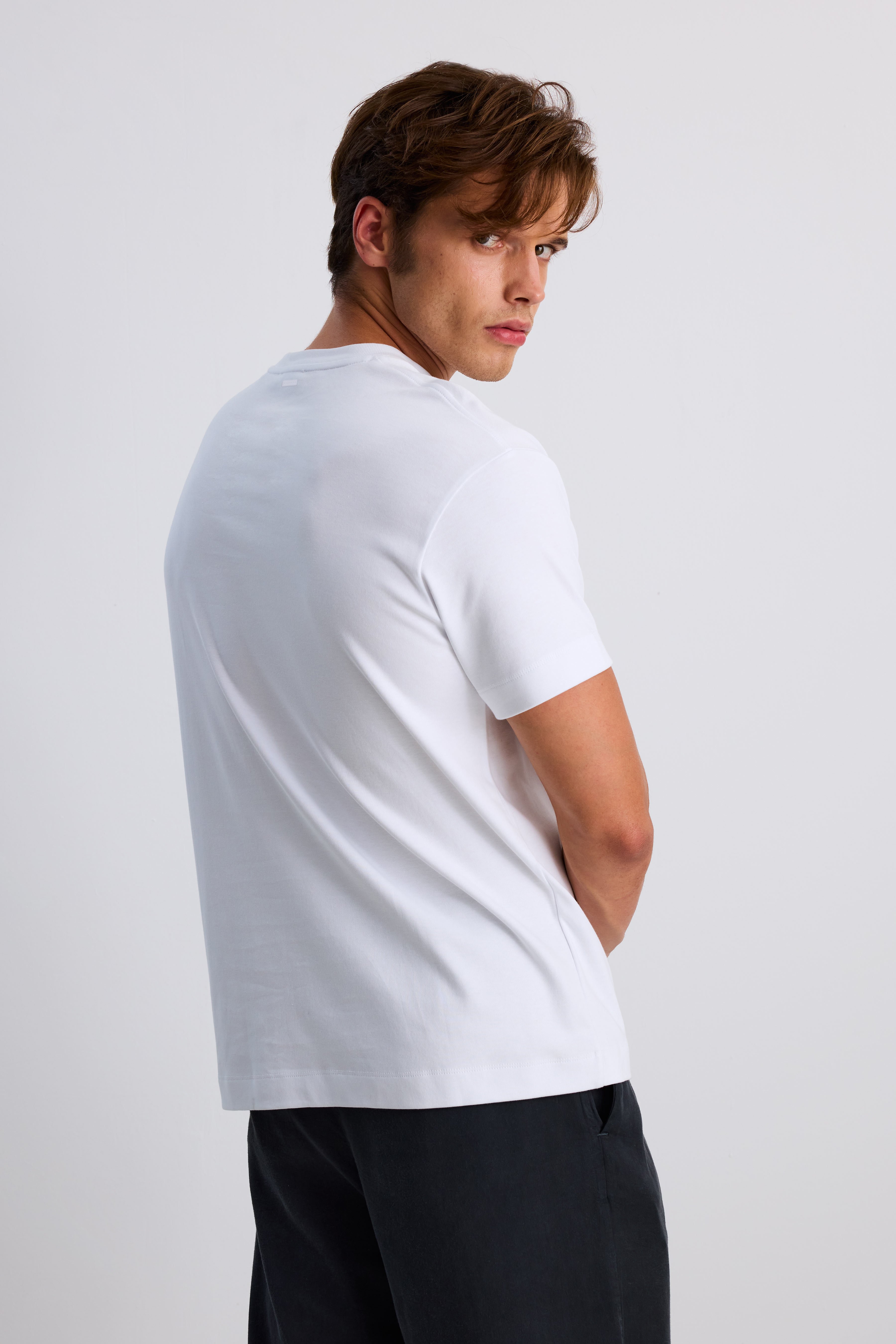 Premium Pamuk Basic Tshirt - BEYAZ