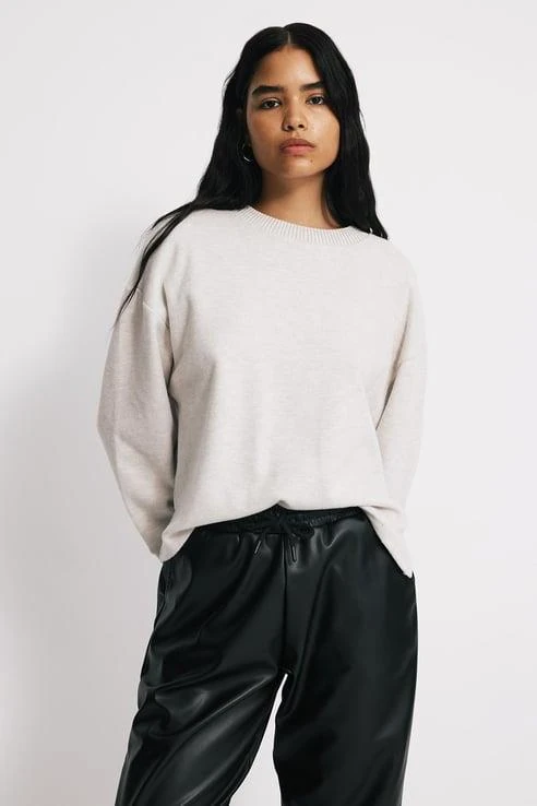 Yumuşak Tüylü Uzun Kollu Boxy Üst