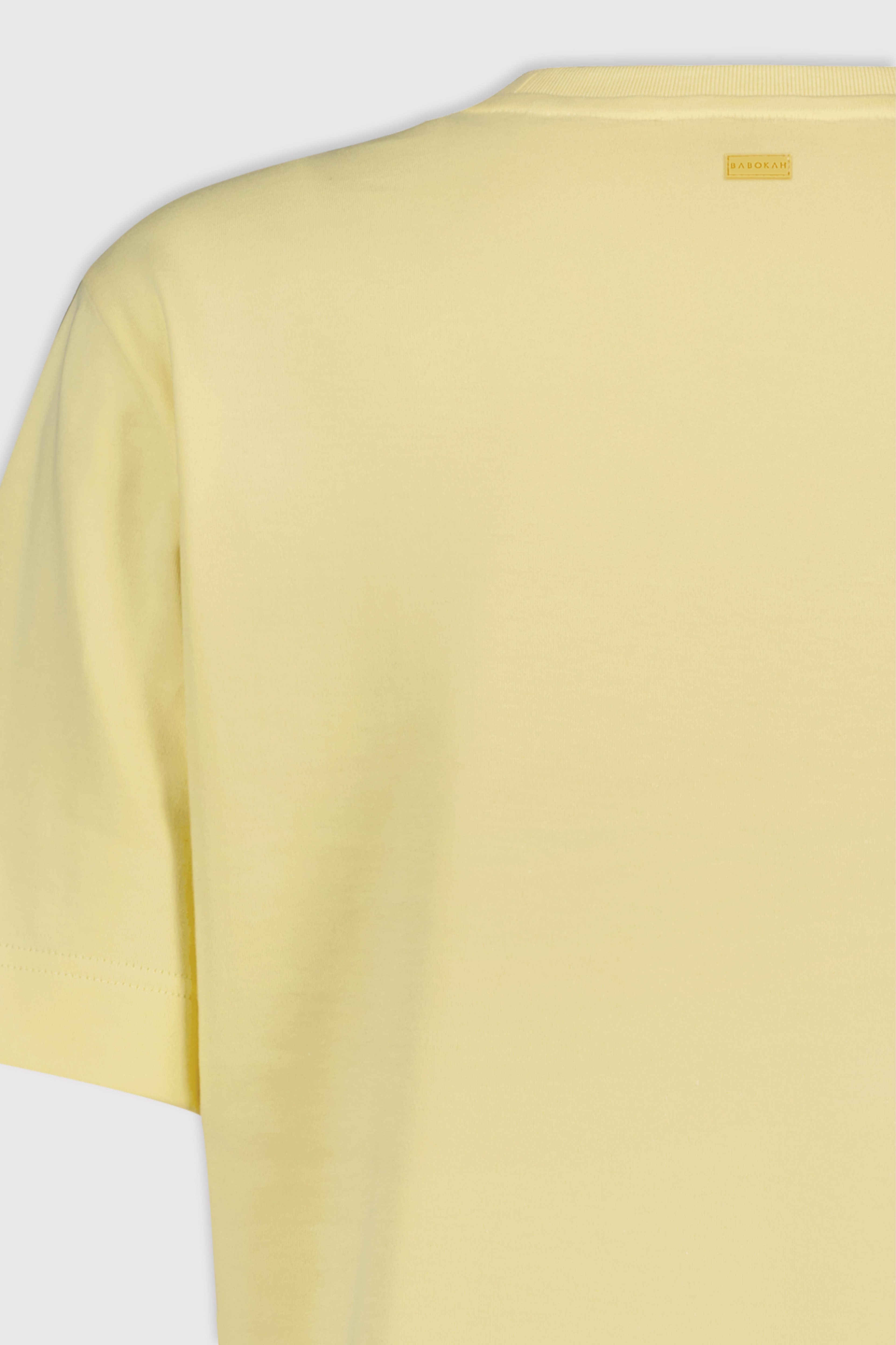 Premium Pamuk Basic Tshirt - SARI