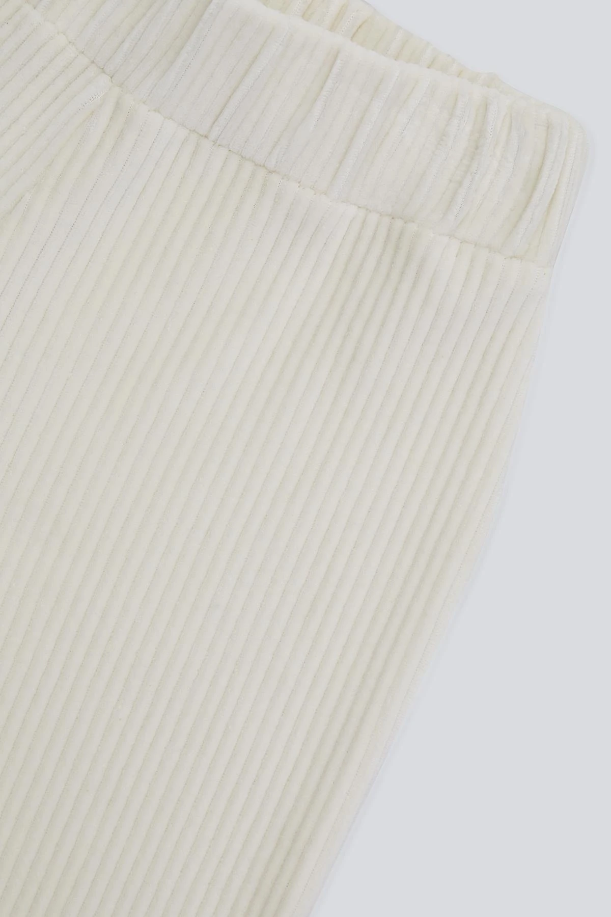 (Kids Girl) Kadife Bol Pantolon - BEYAZ