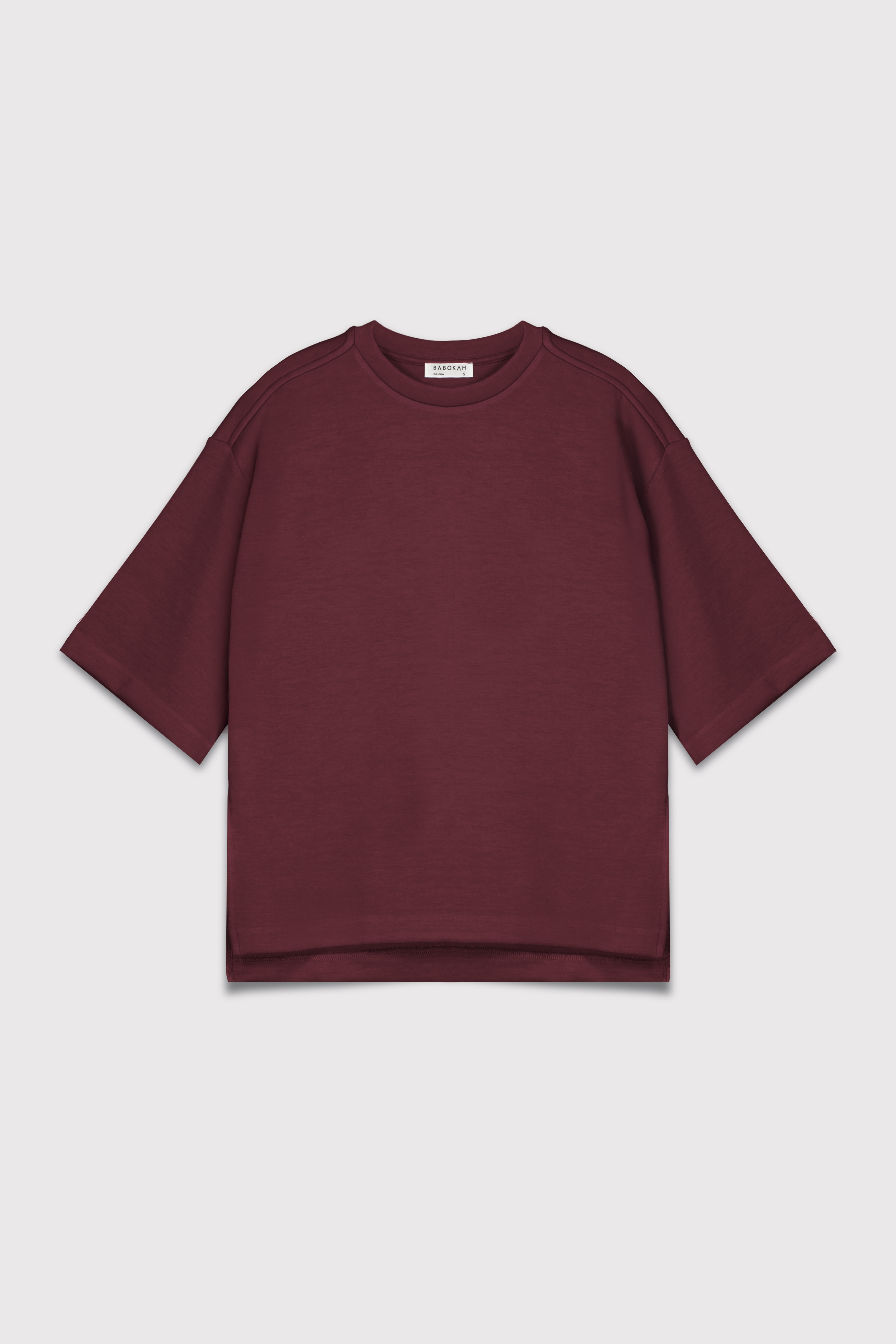 Yırtmaçlı Loose Fit Modal T-Shirt - MÜRDÜM