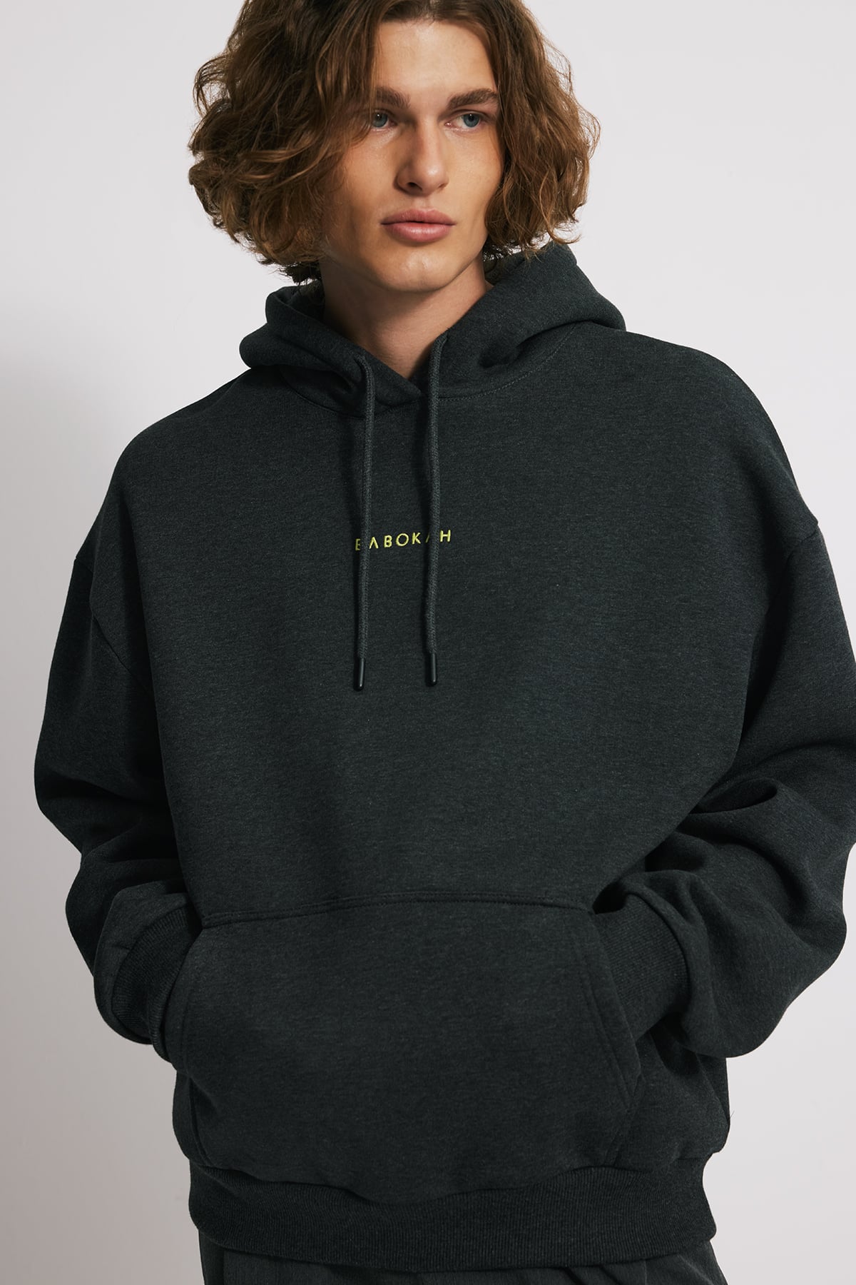 Kapüşonlu Oversize Fit Unisex Sweatshirt - ANTRASIT