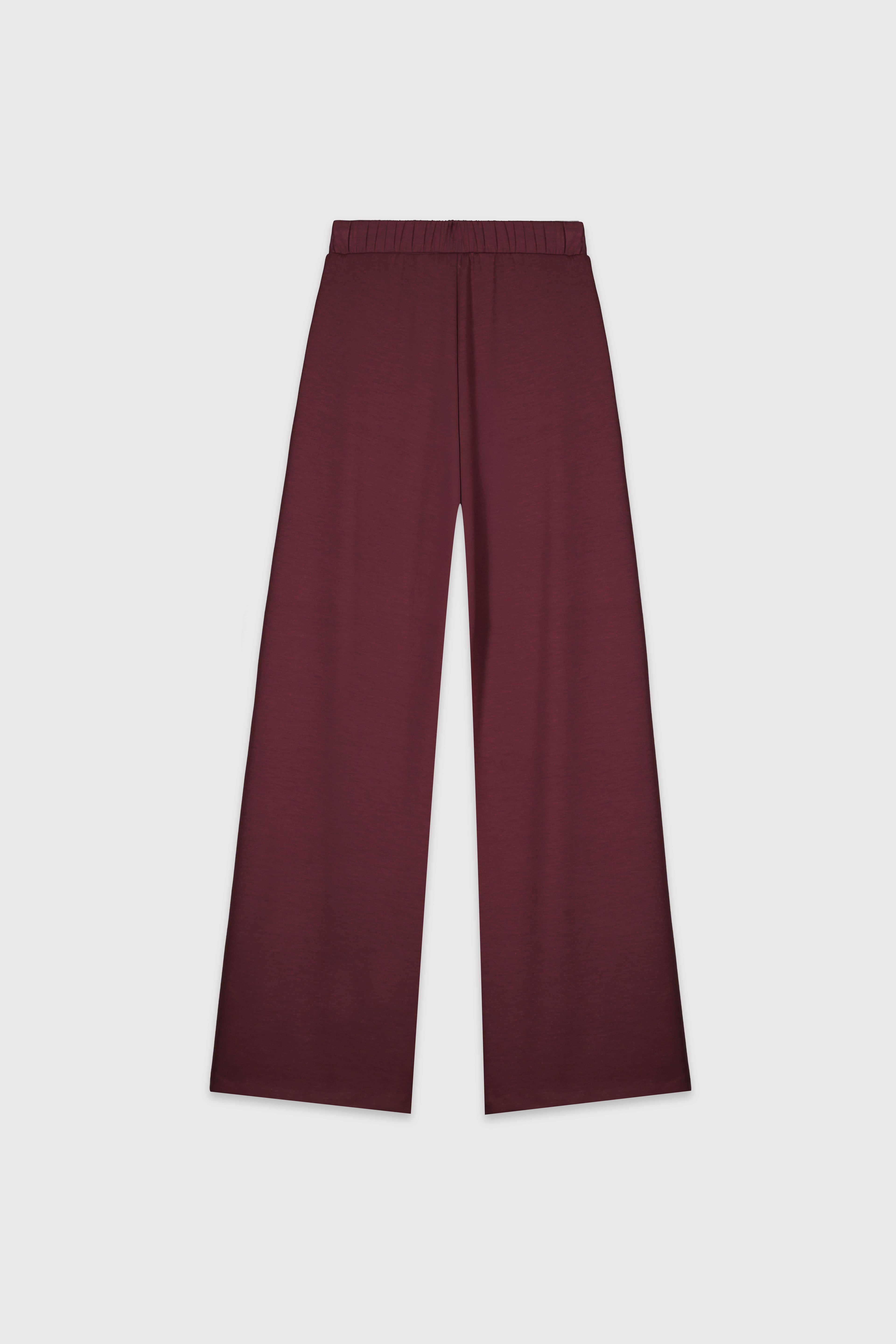 Pileli Geniş Paça Modal Jogger - MÜRDÜM