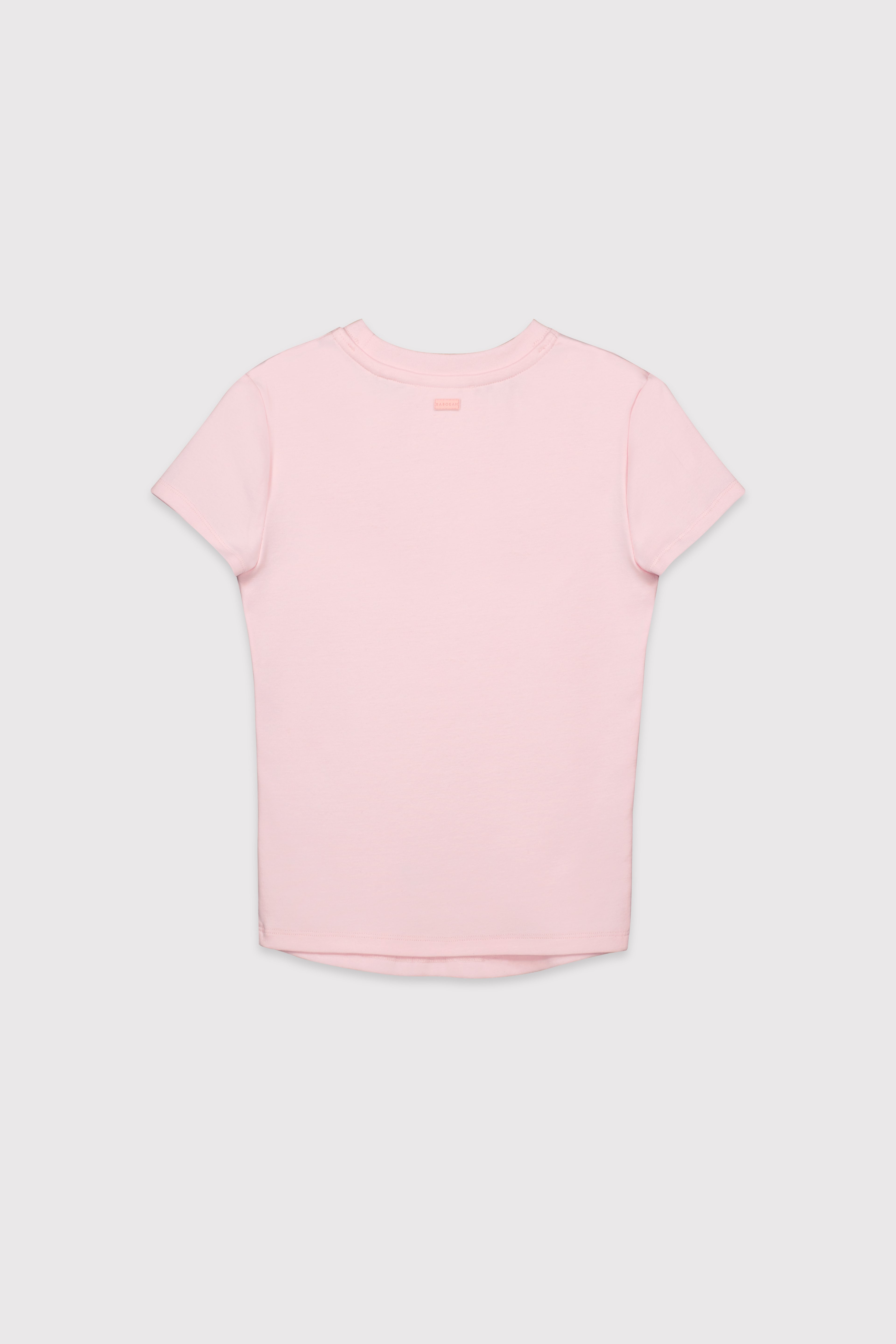Bisiklet Yaka Kısa Kol Üst - PEMBE