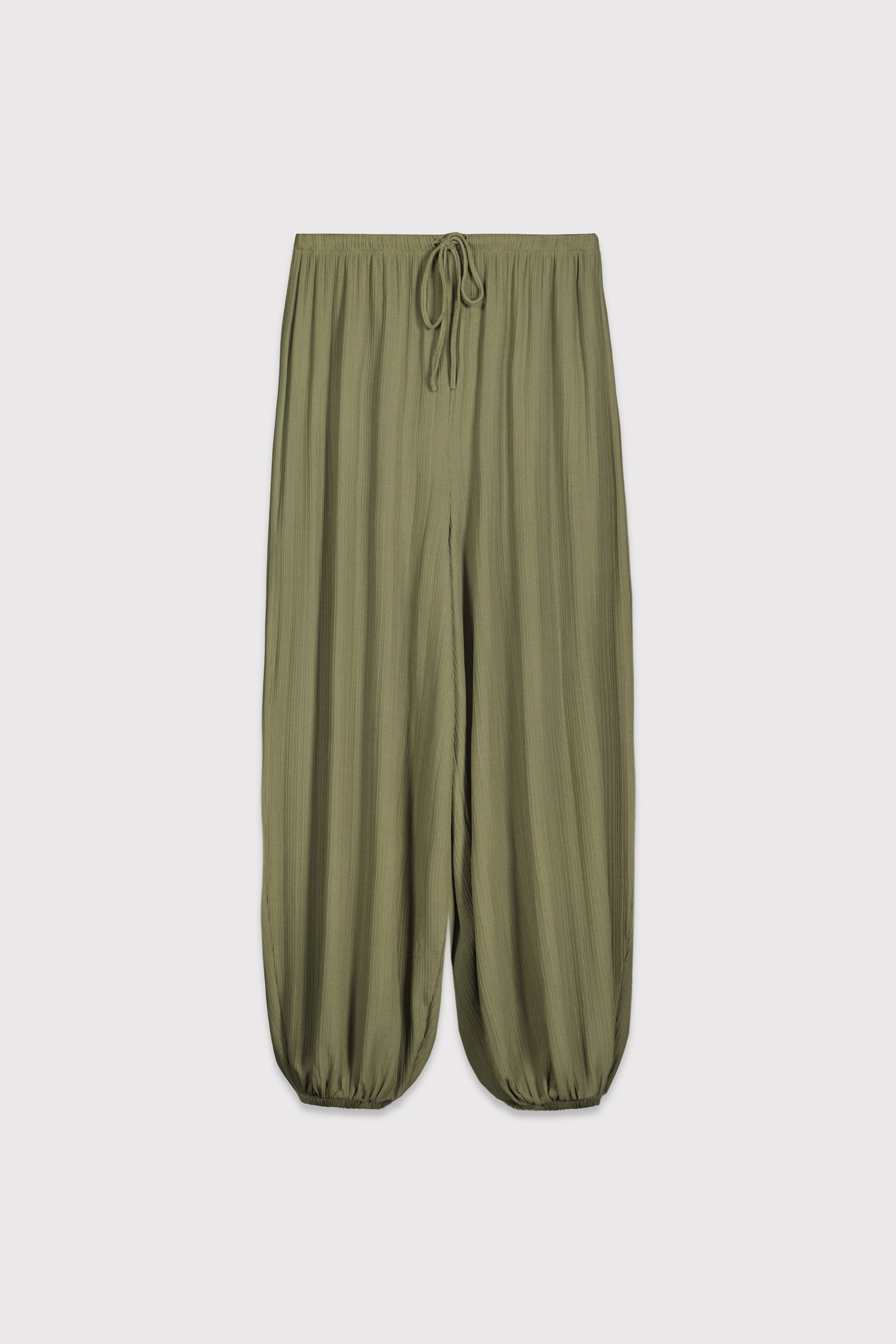Transparan Astarlı Balon Pantolon - HAKİ