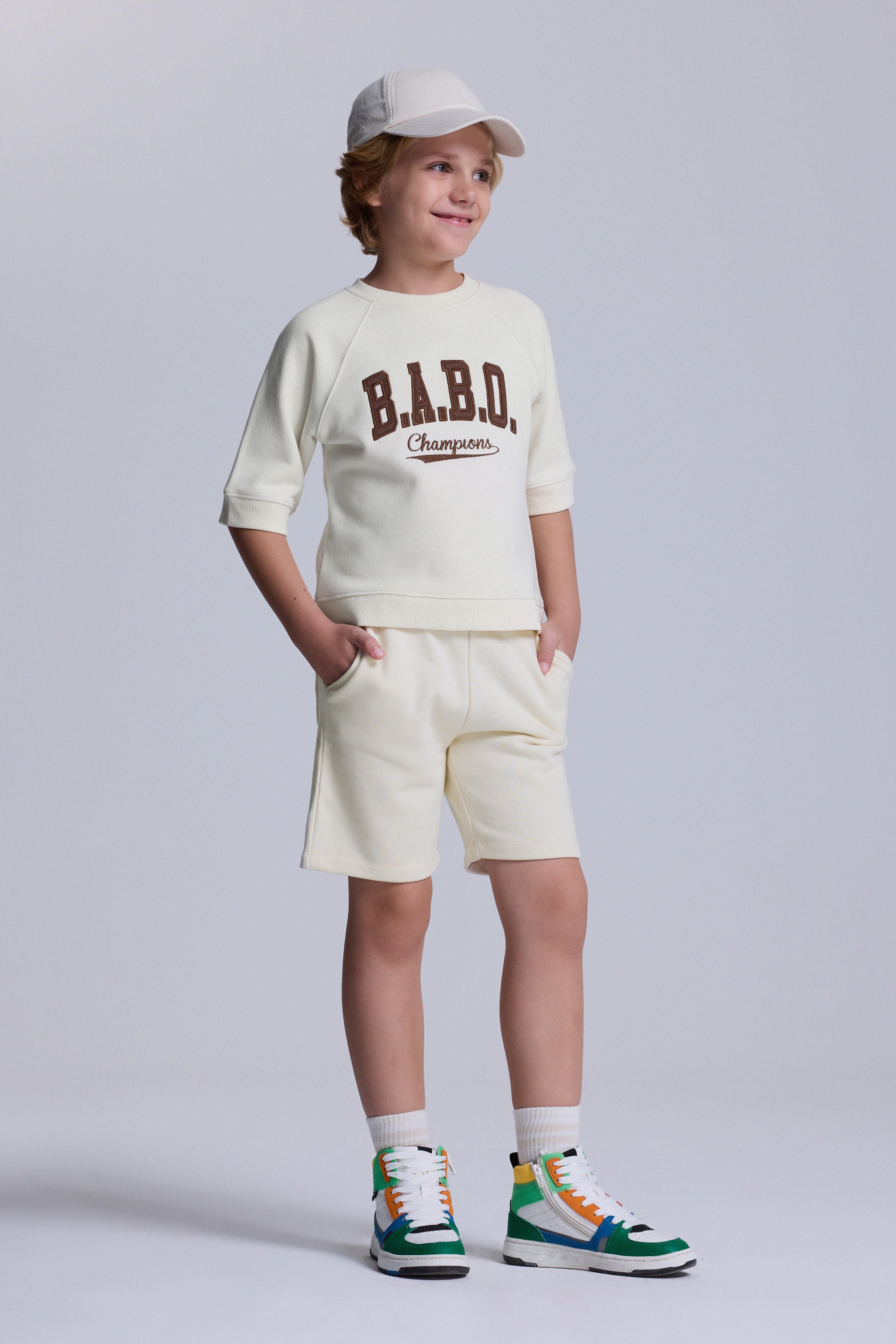 (Kids Boy) Aplikeli Kısa Kol Sweatshirt