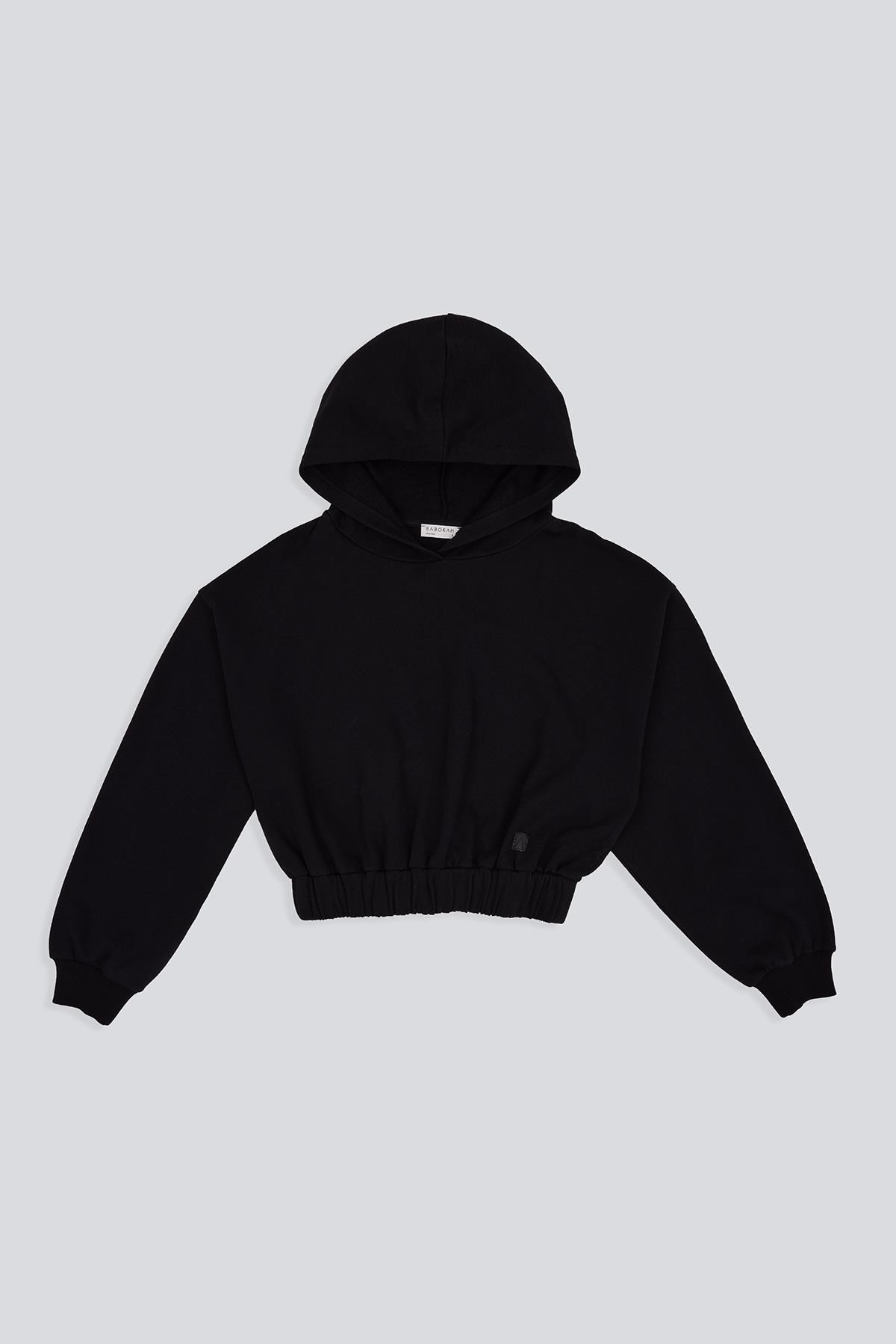 Kapüşonlu Crop Sweatshirt