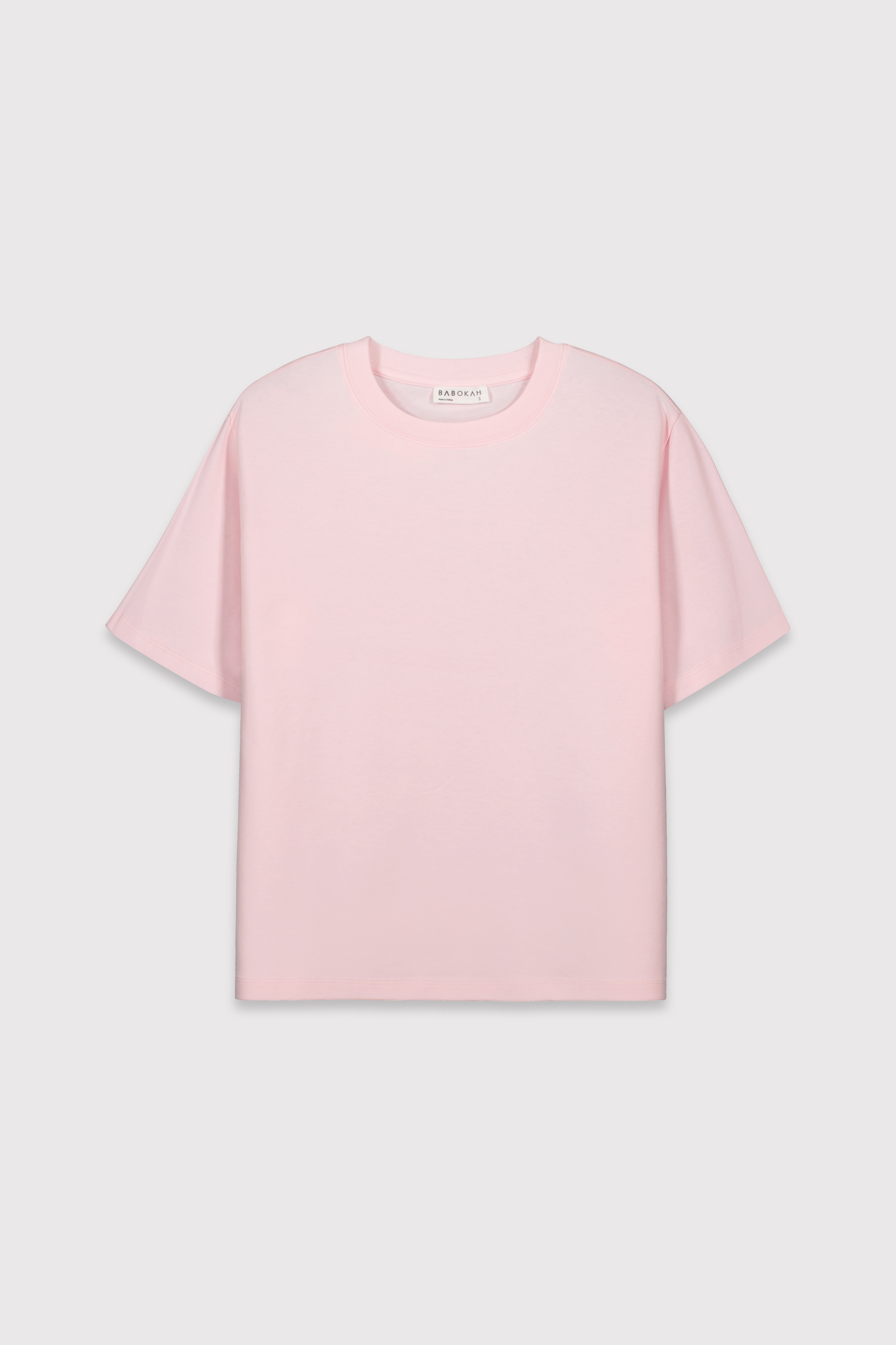 Premium Relaxed  Basic Tshirt - AÇIK PEMBE
