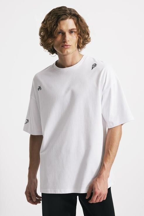 Nakışlı Heavy Jersey Oversize Fit T-shirt