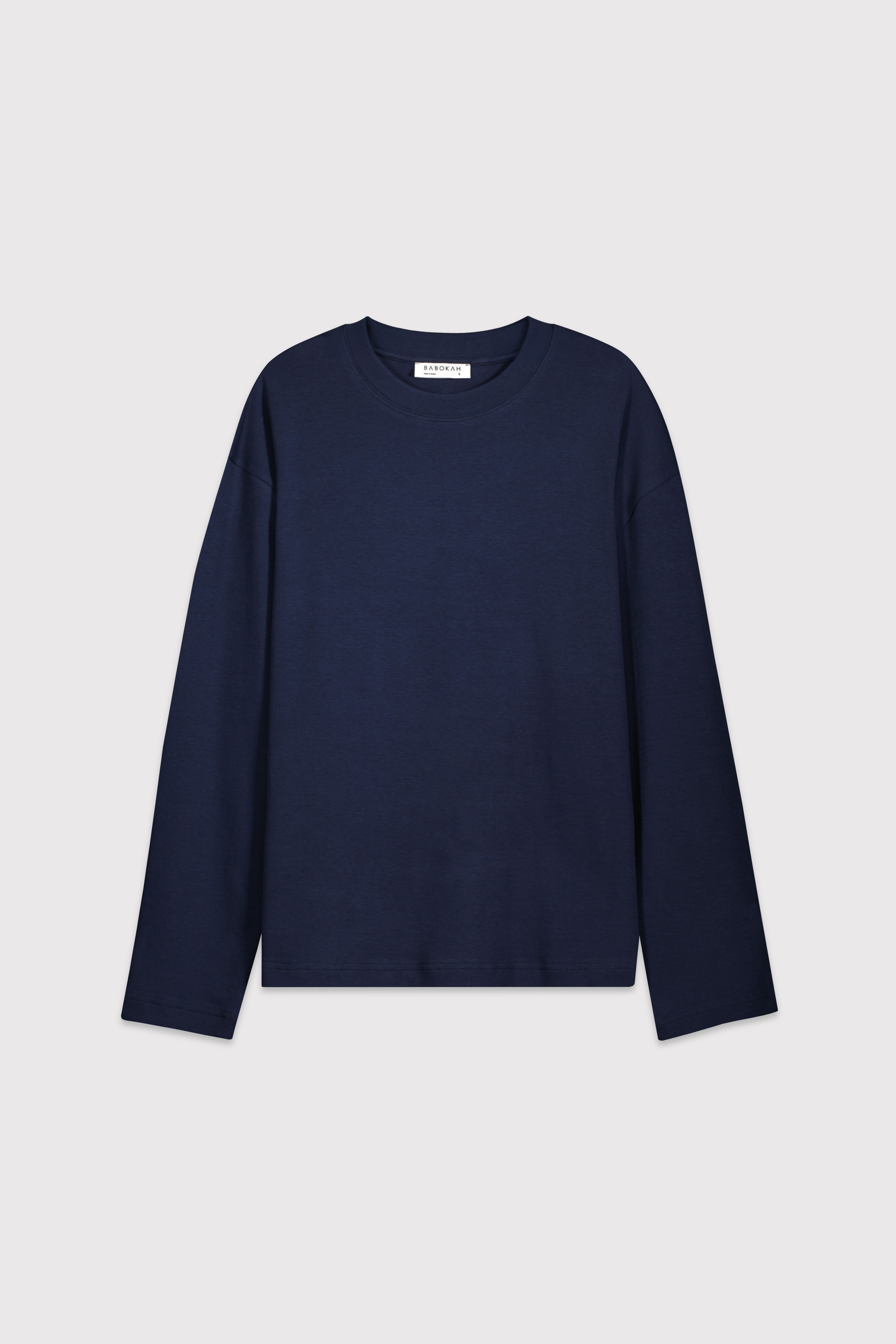 Premium Uzun Kol Oversize Tshirt - LACİVERT