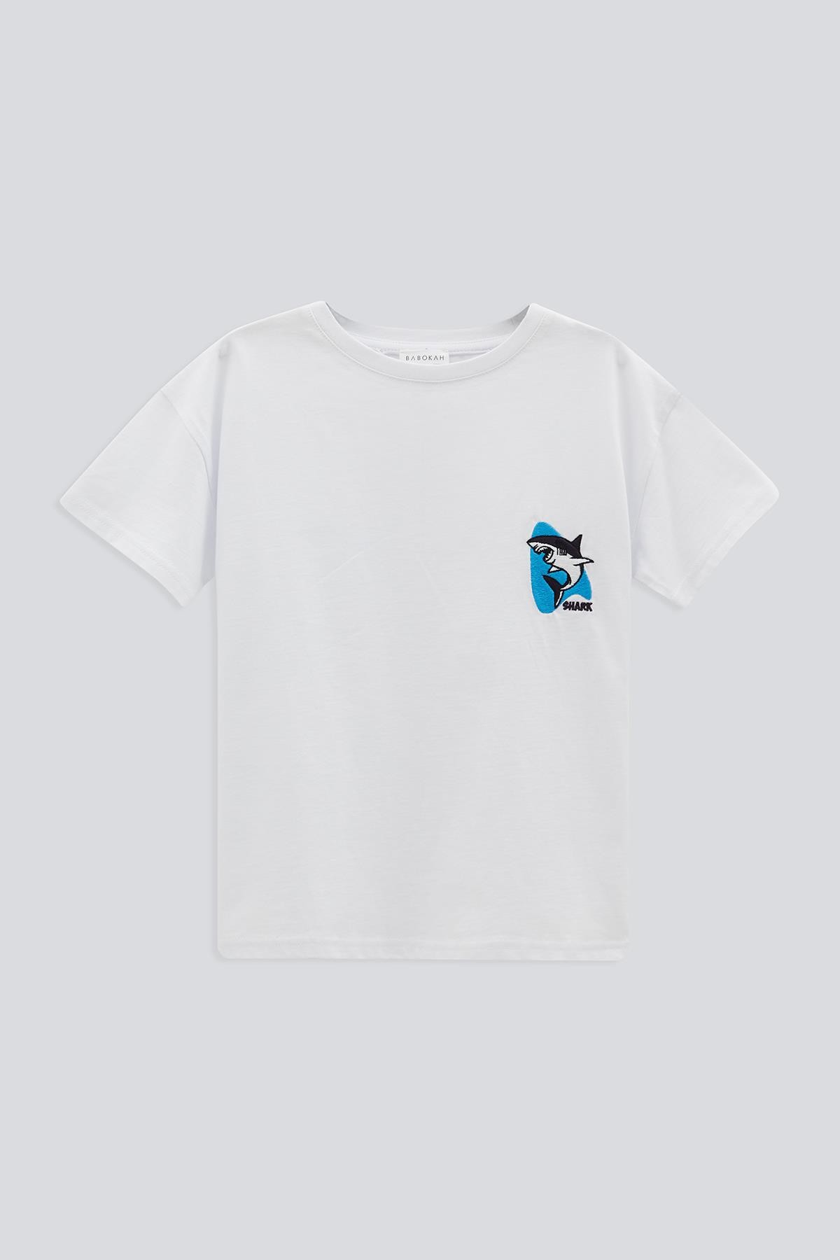 (Kids Boy) Nakışlı Kısa Kol Comfort Basic T-Shirt