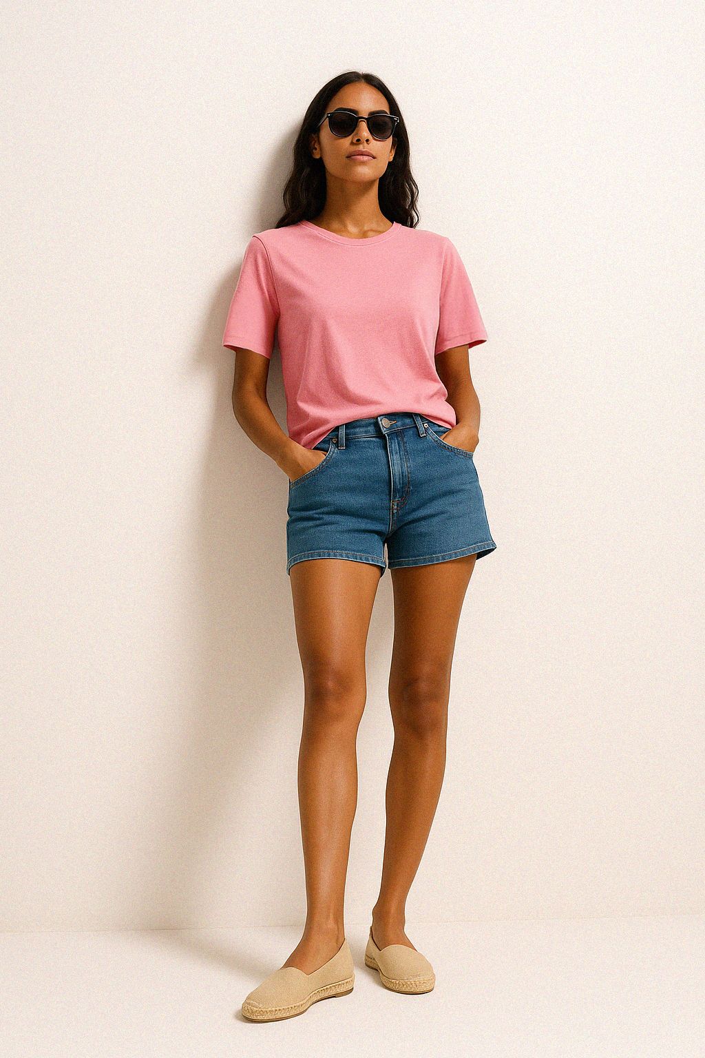 Premium Relaxed  Basic Tshirt - PEMBE