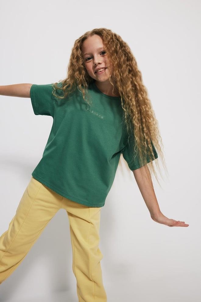 (Kids) Oversize Fit Unisex T- shirt - YEŞİL