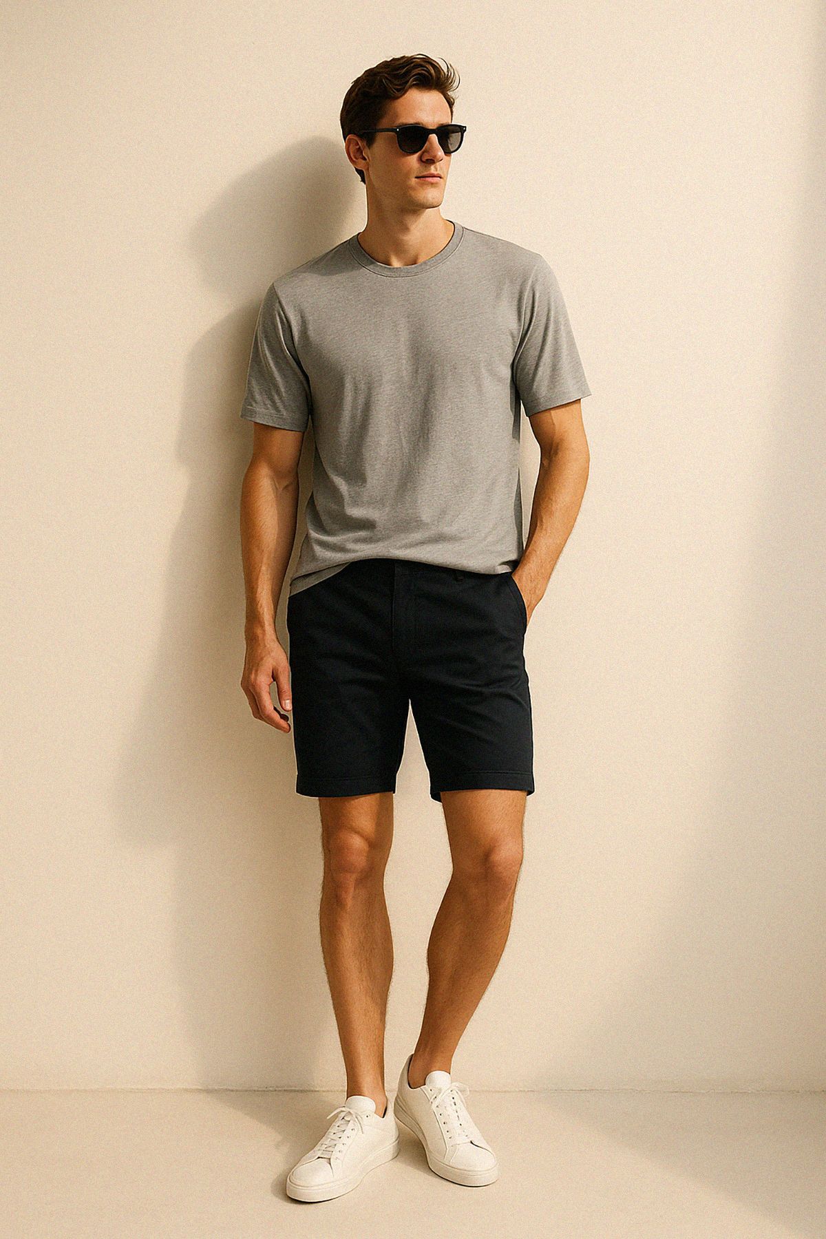 Premium Relax Fit Basic Tshirt - KOYU GRİ MELANJ