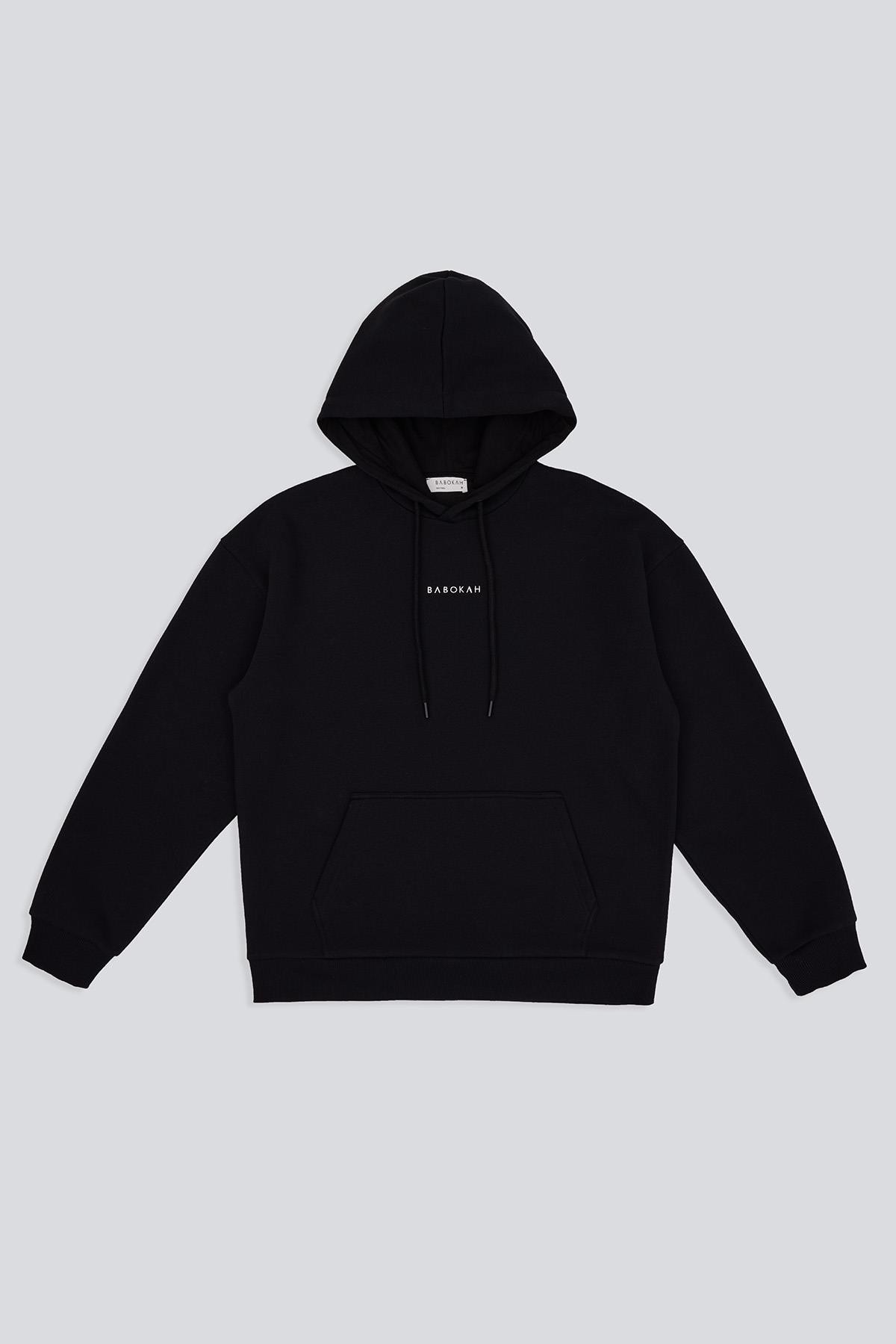 Nakışlı Oversize Kapüşonlu Sweatshirt