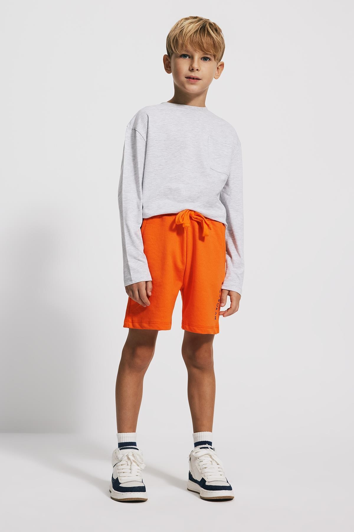 (Kids Boy) Loose Fit Bermuda - TURUNCU