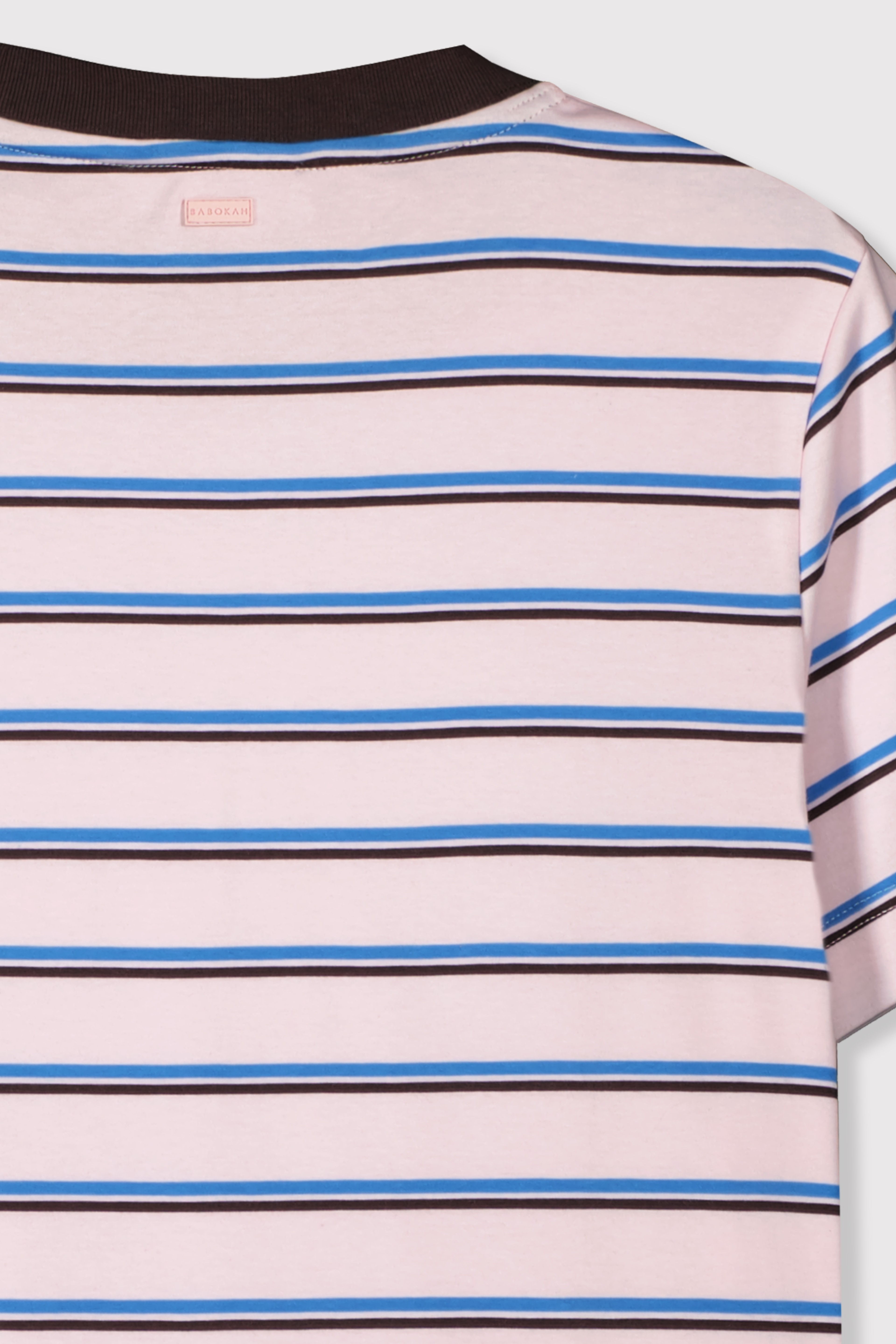 Çizgili Regular Basic Tshirt - PEMBE ÇİZGİLİ