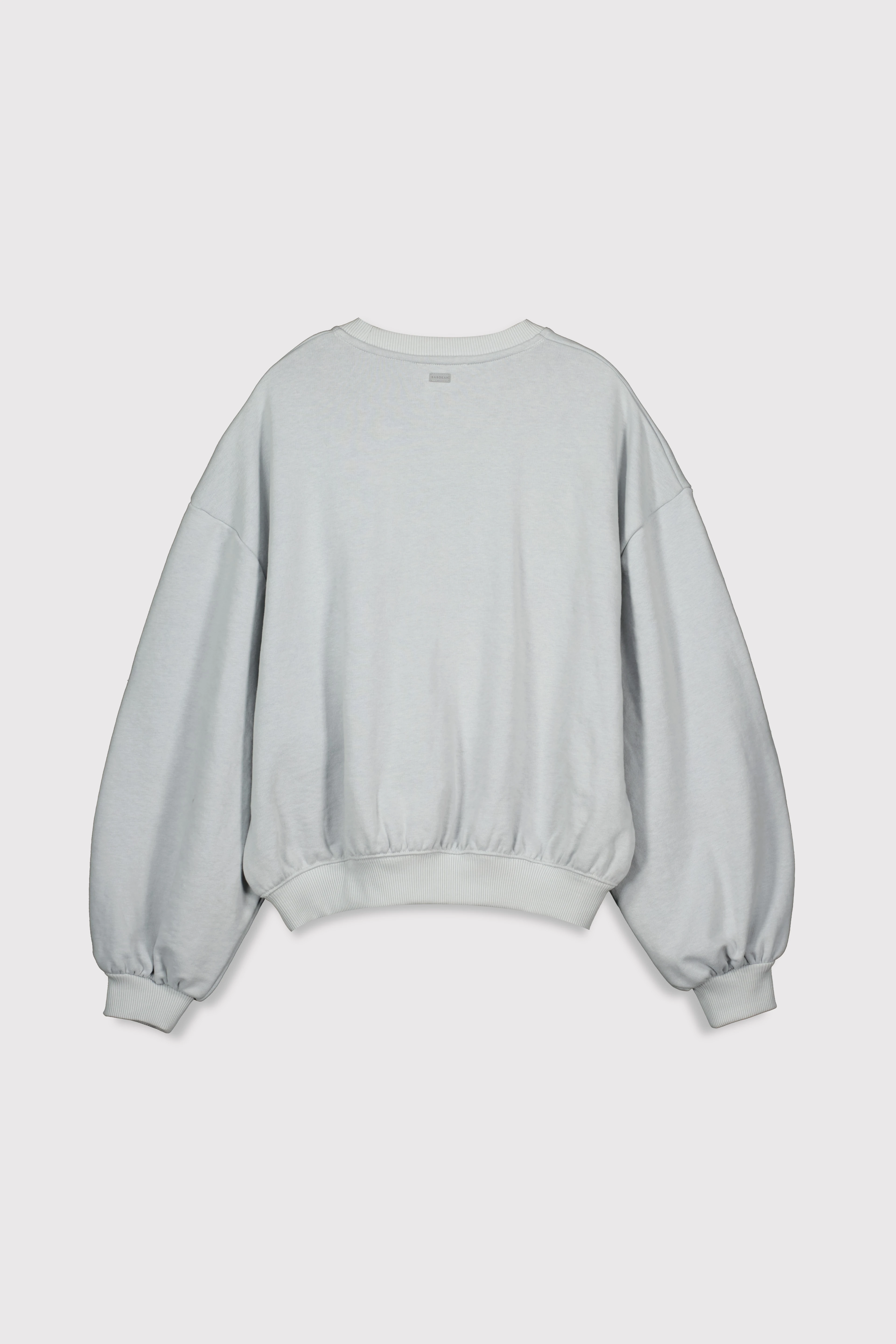 Dikişli Balon Kol Sweatshirt - AÇIK GRİ