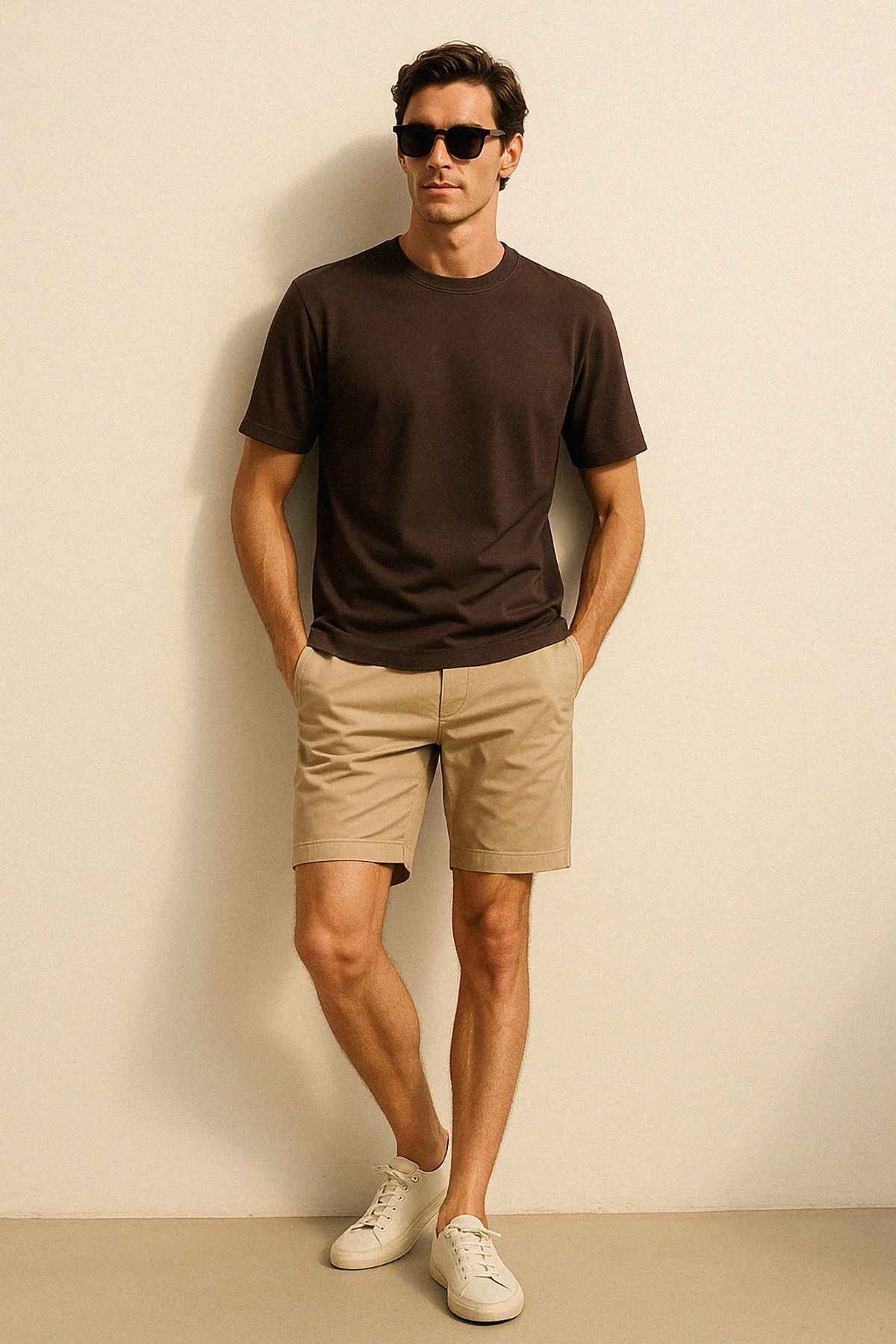 Premium Relax Fit Basic Tshirt - KAHVERENGİ