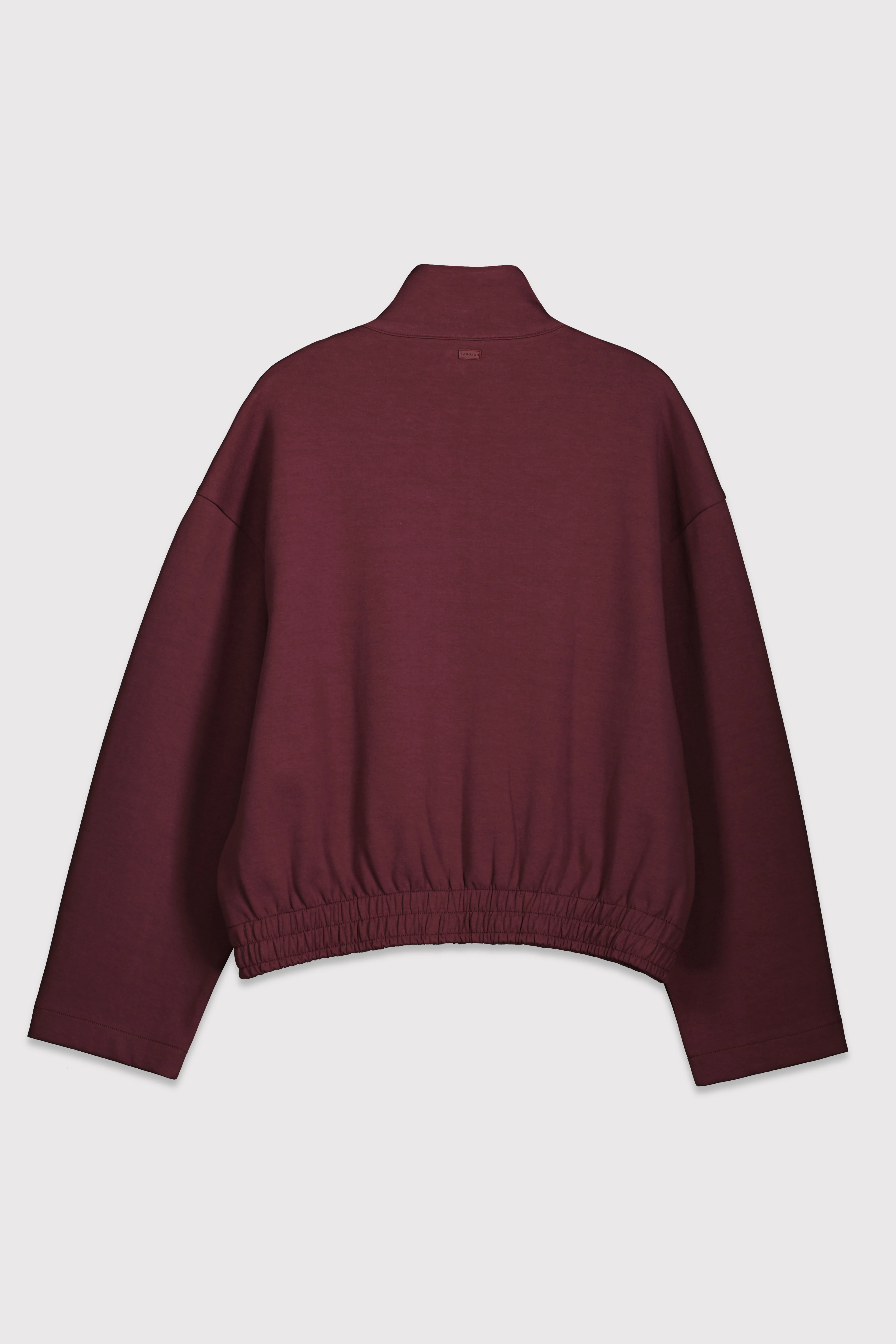 Dik Yaka Fermuarlı İnterlok Sweat Ceket - MÜRDÜM