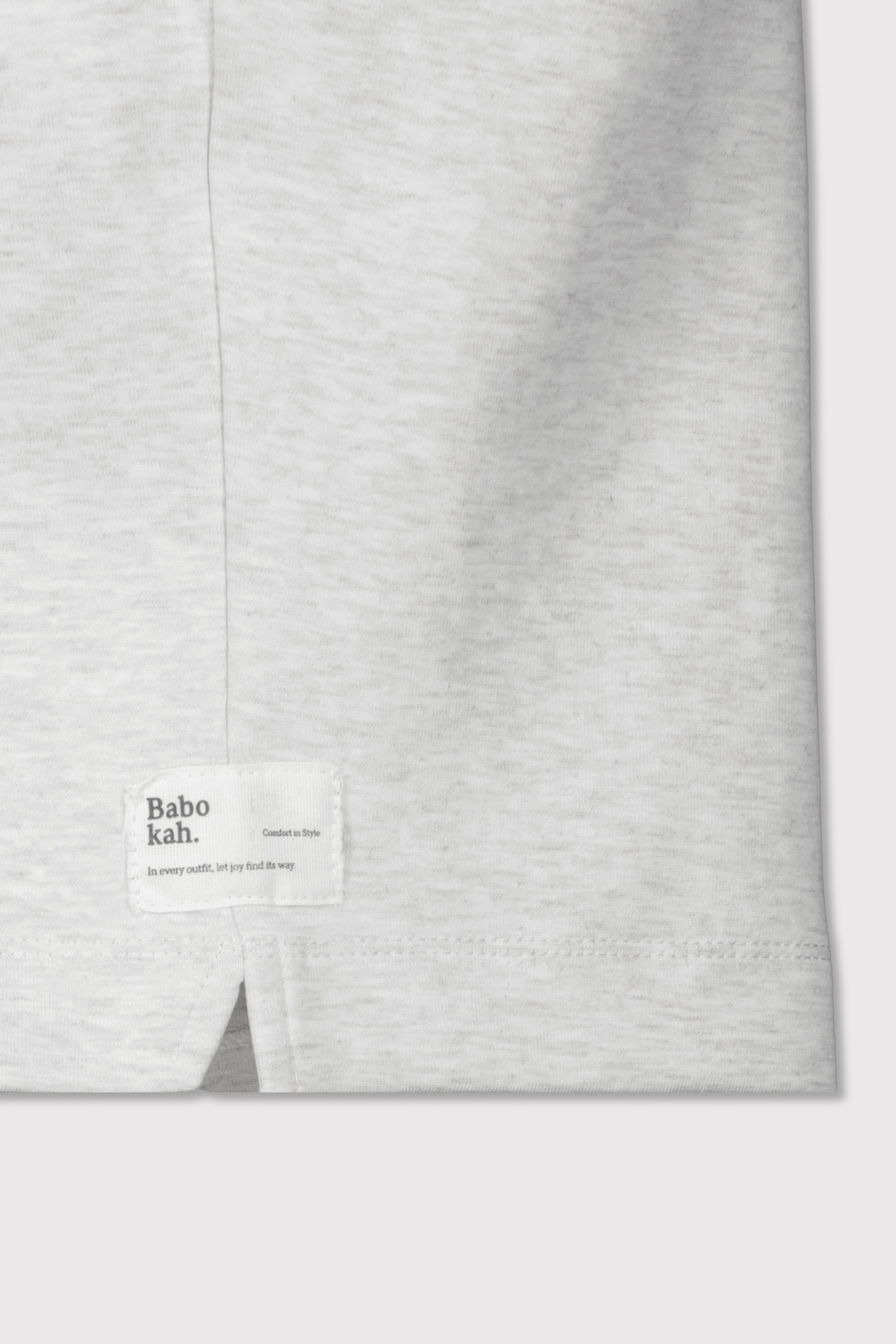 Boxy Fit Reglan Kol Tshirt - AÇIK GRİ MELANJ