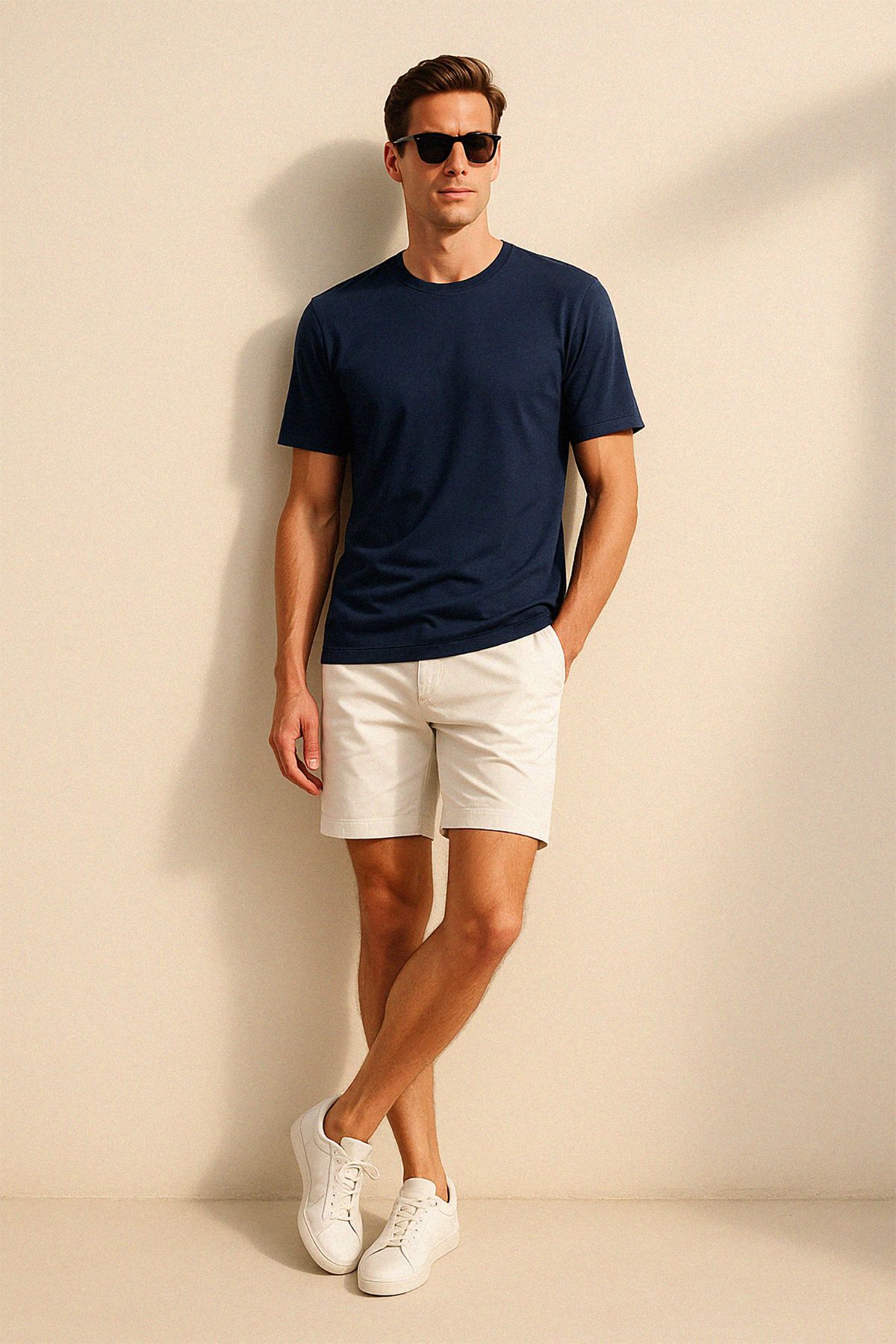 Premium Relax Fit Basic Tshirt - LACİVERT