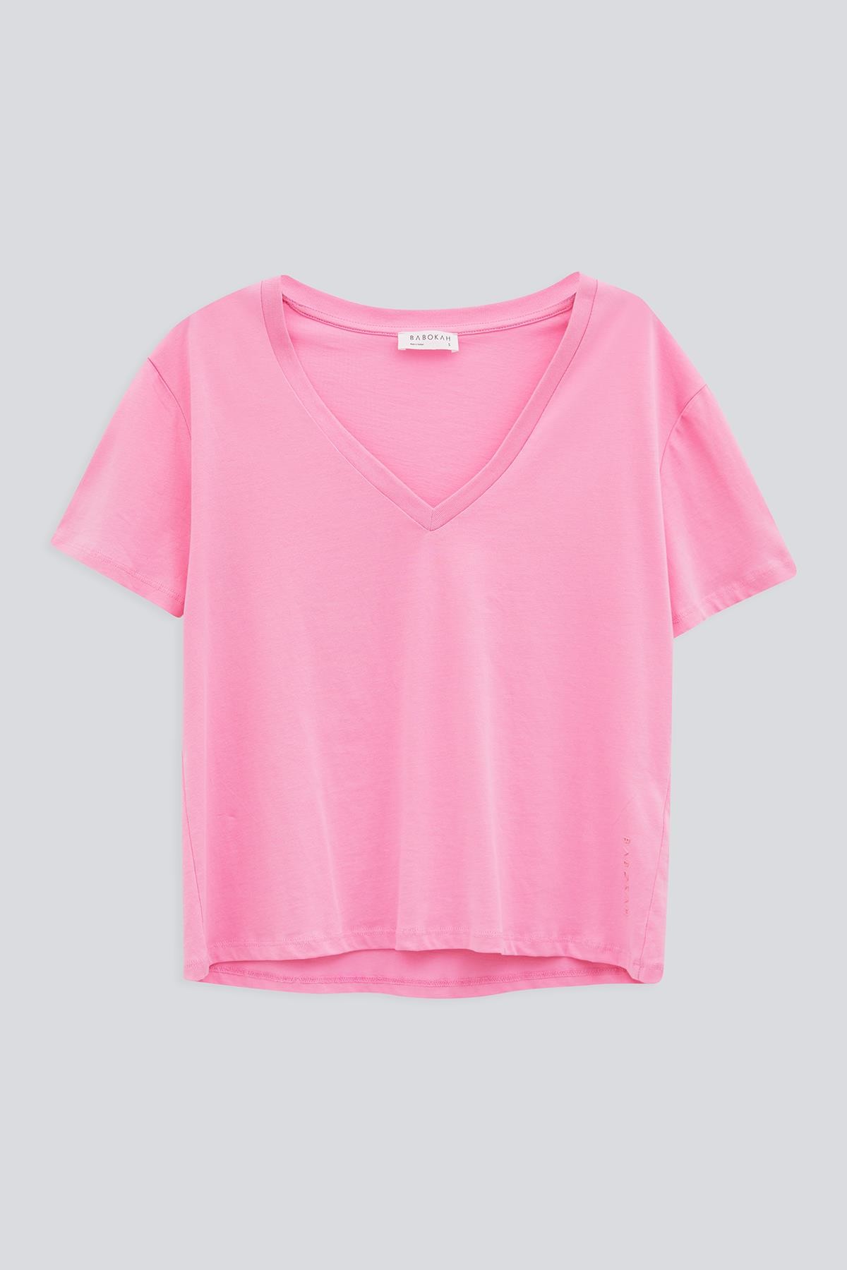 V Yaka Basic Kısa Kol T-Shirt