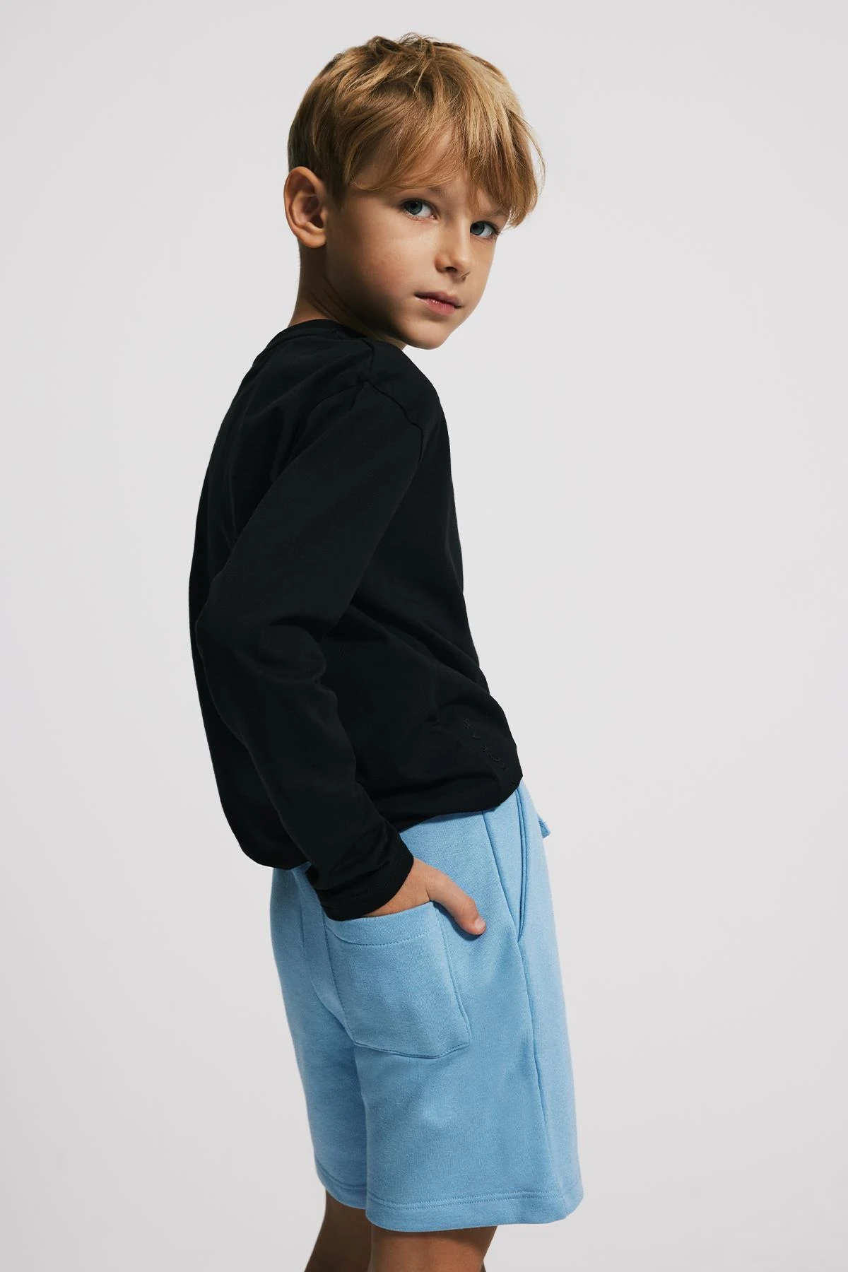 (Kids Boy) Loose Fit Bermuda - MAVİ