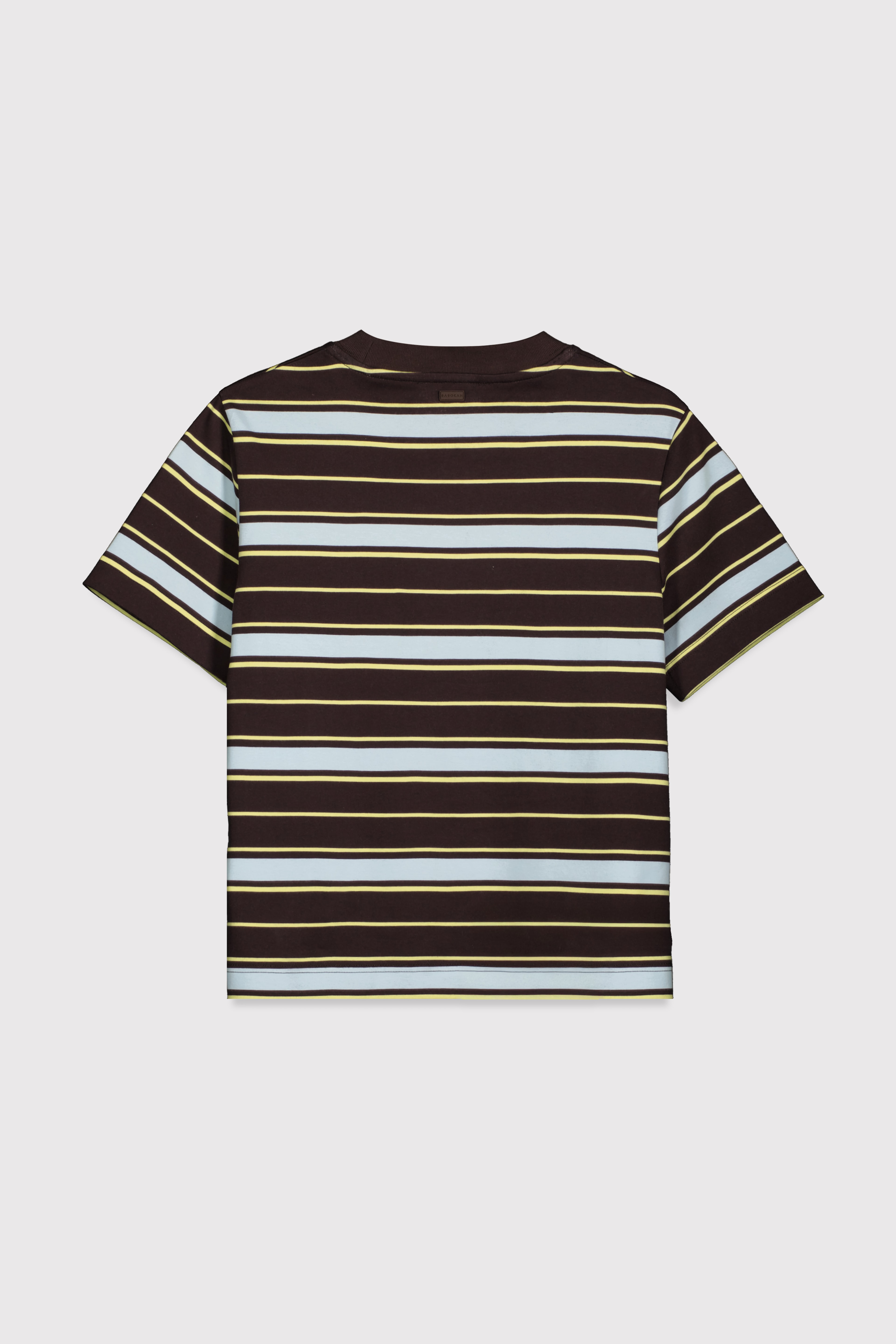 Çizgili Regular Basic Tshirt - KAHVE ÇİZGİLİ
