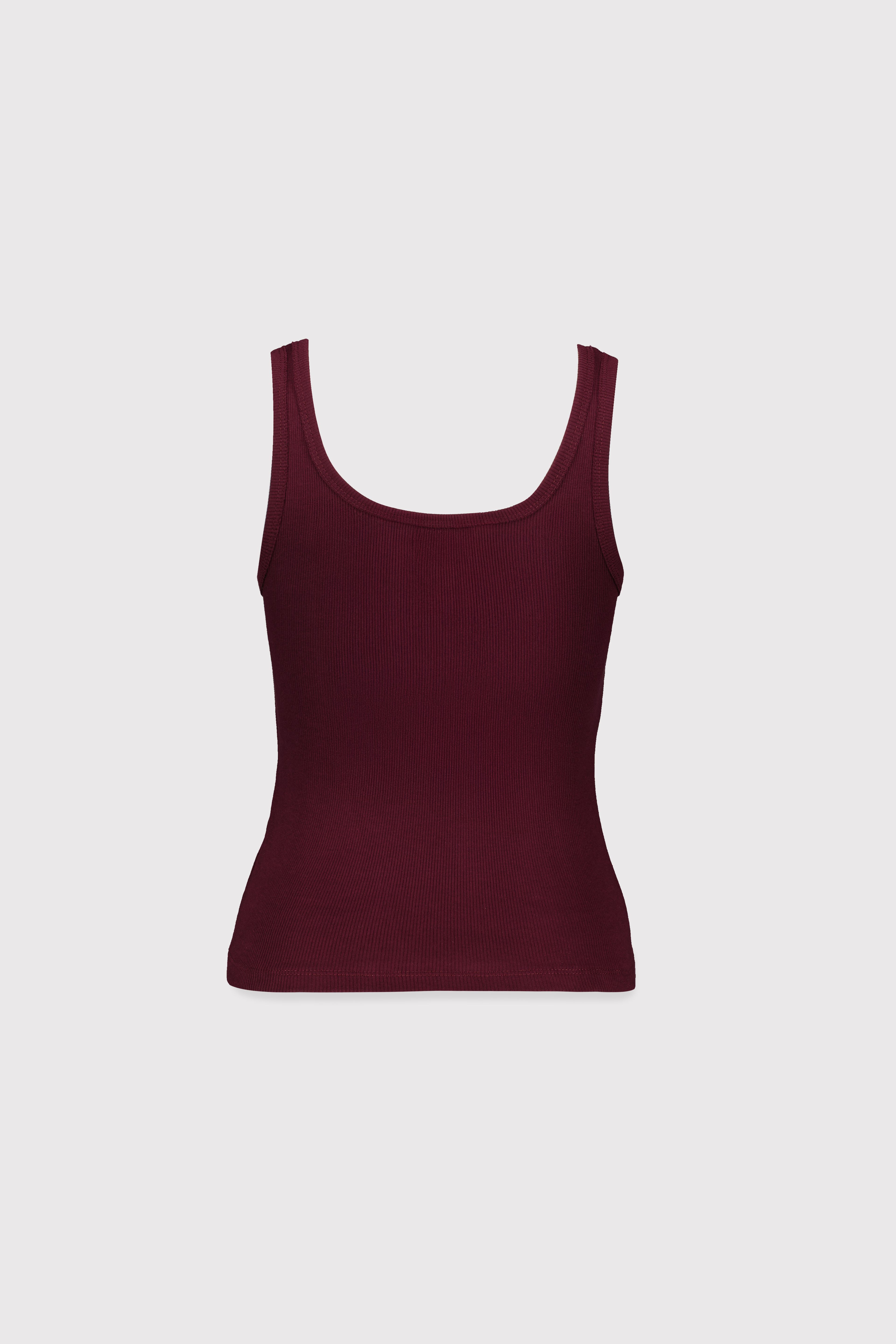 Fitilli Düğmeli Atlet - BORDO