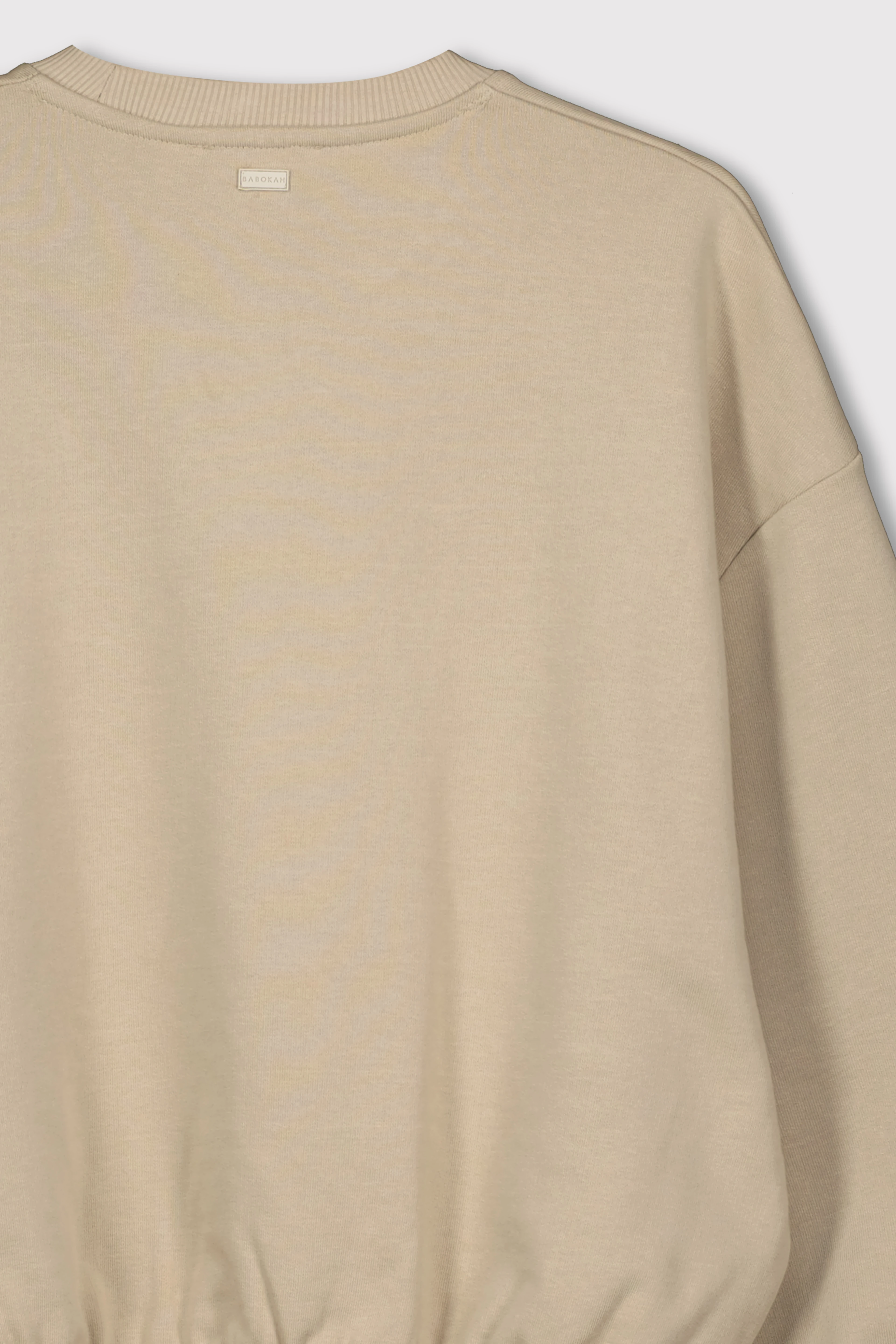 Dikişli Balon Kol Sweatshirt - UÇUK BEJ