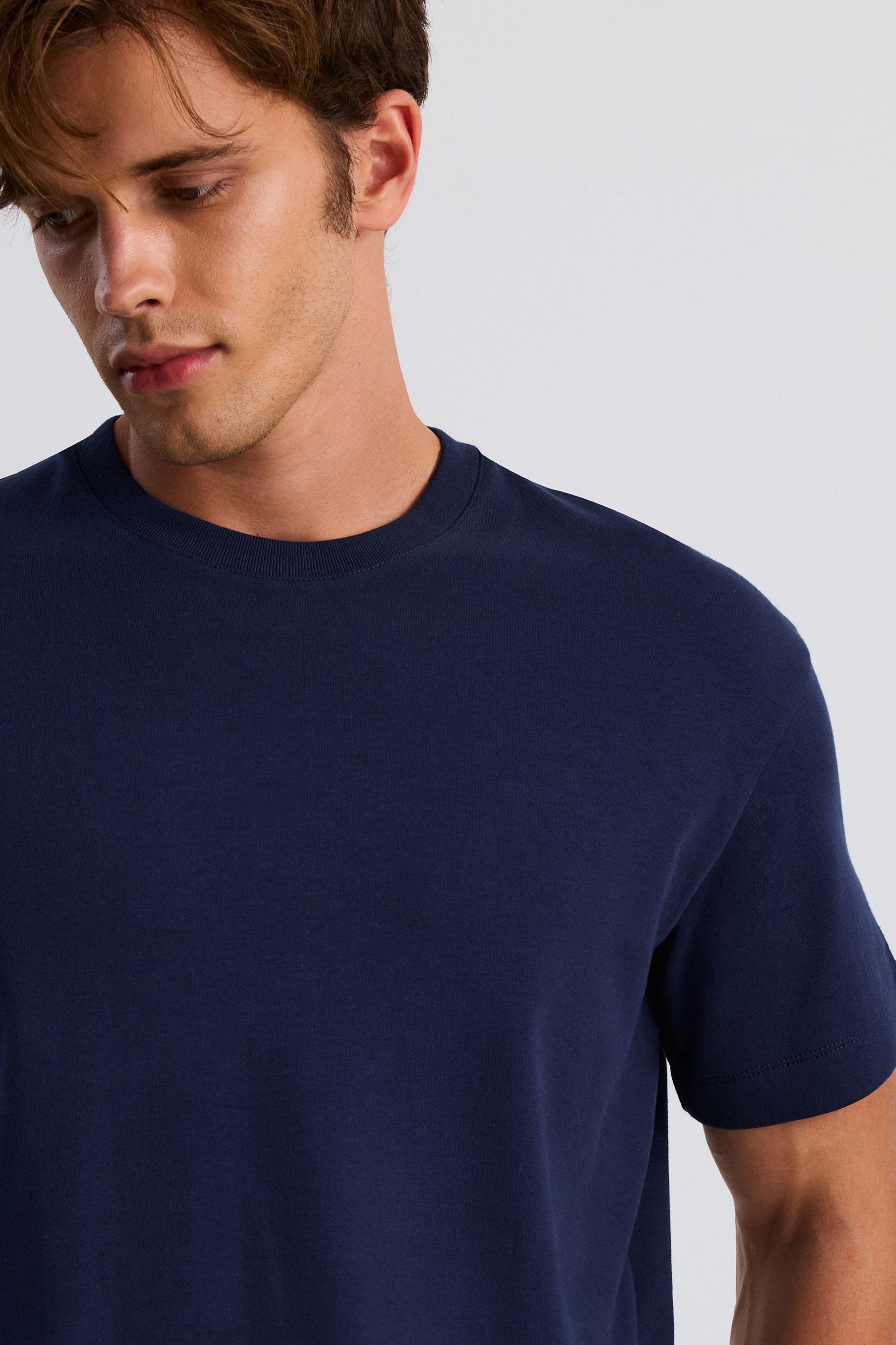 Premium Pamuk Basic Tshirt - LACİVERT