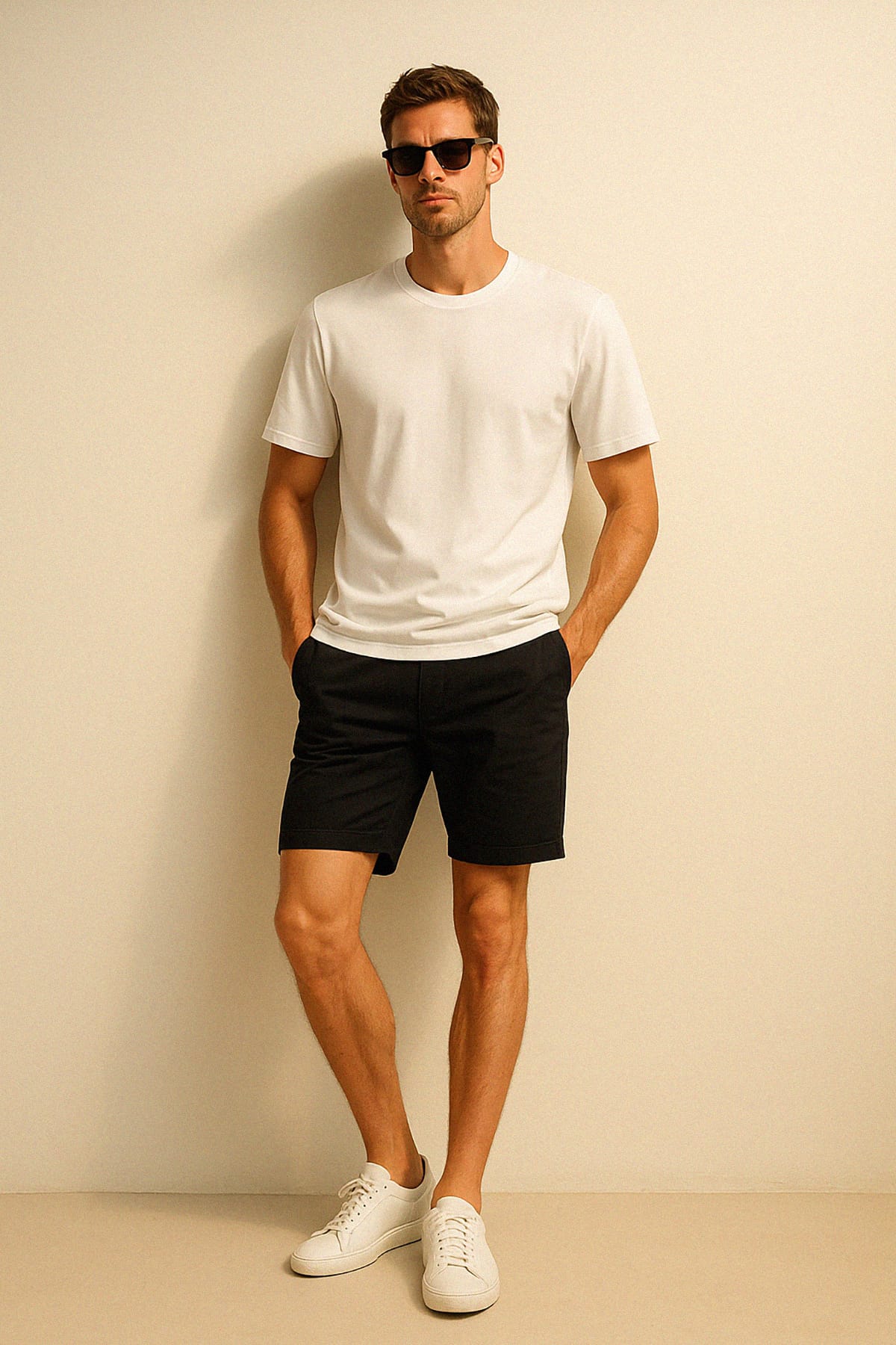 Premium Relax Fit Basic Tshirt - BEYAZ