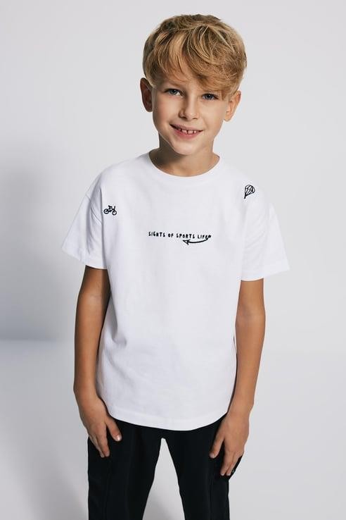 (Kids Boy) Nakışlı Heavy Jersey Oversize Fit T-shirt